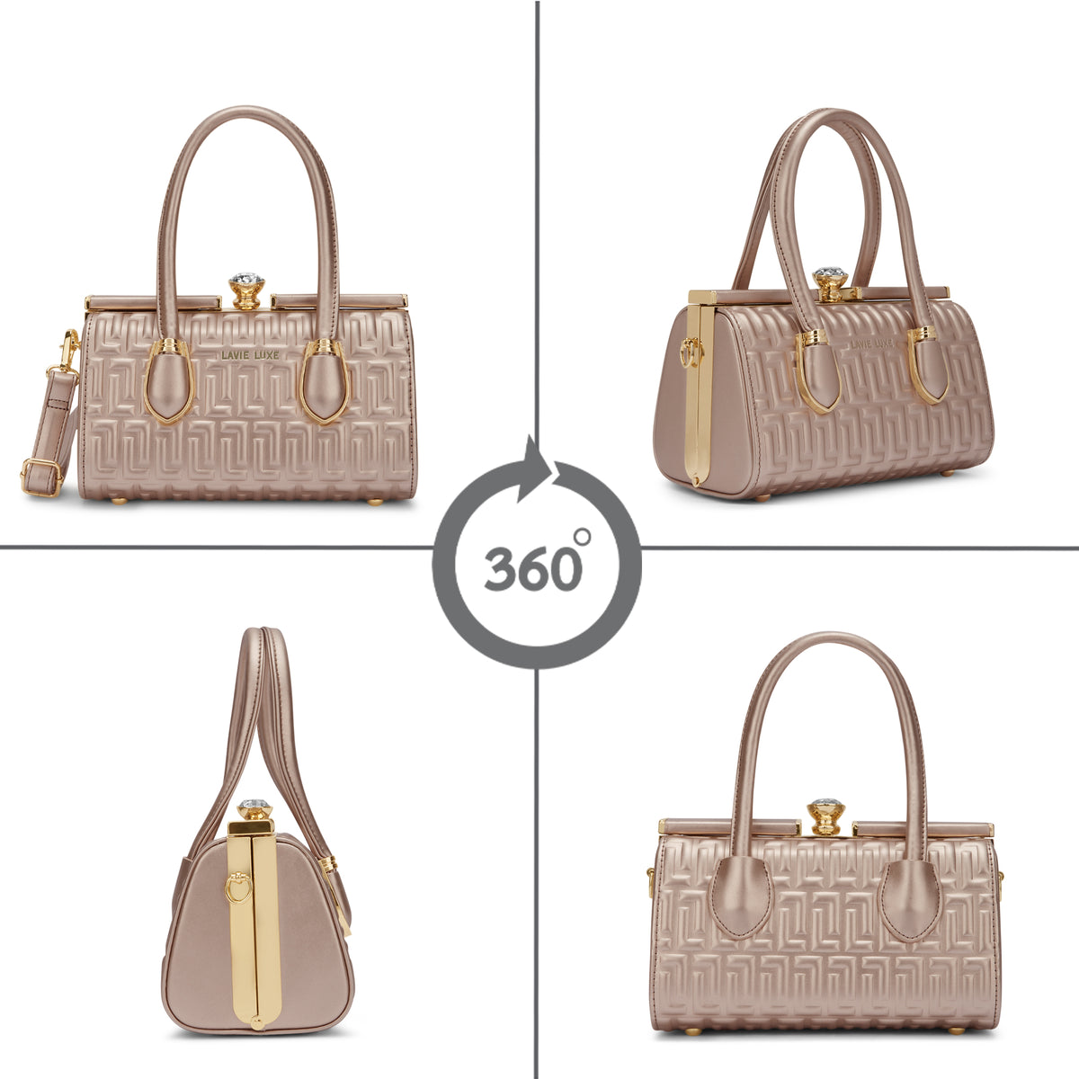 Dazzem Small Rose Gold Handbag