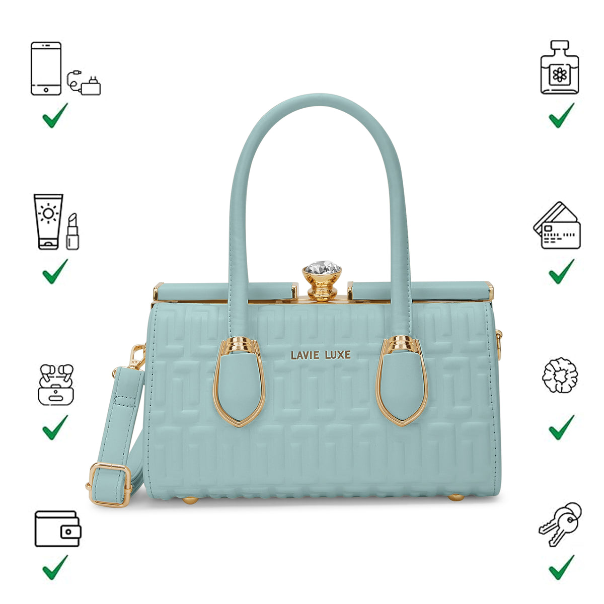 Dazzem Small Mint Handbag