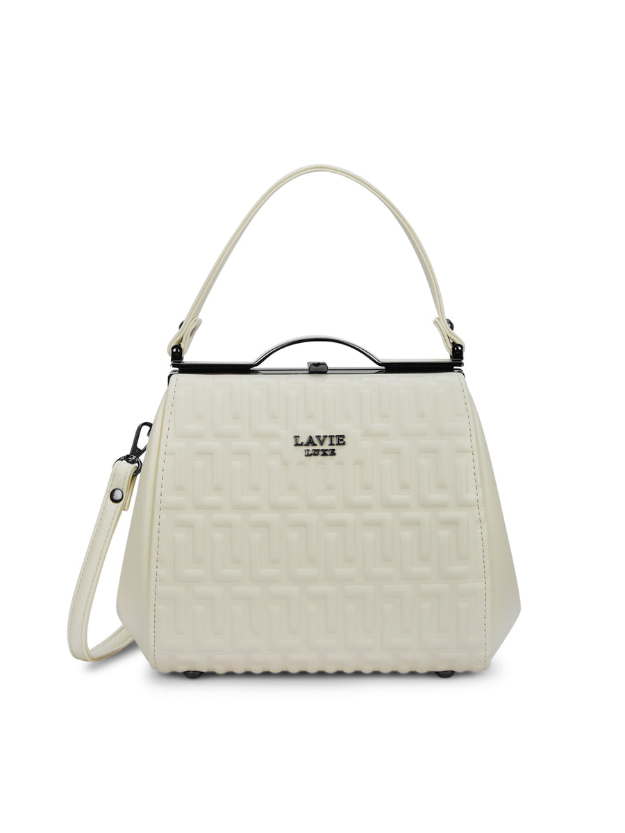 Buy Fluffel Frame Small Satchel Bag Off White Online – Lavie World