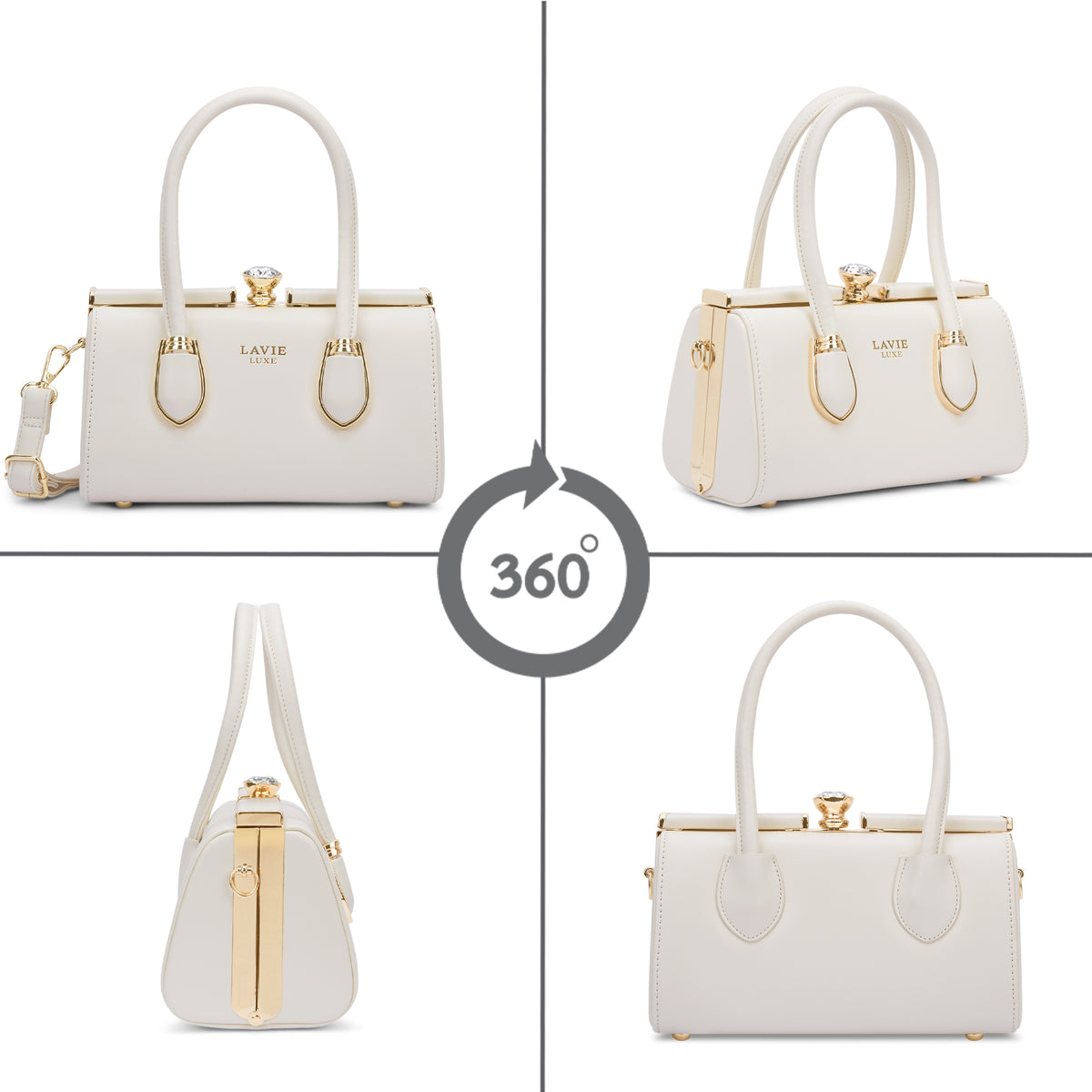 Dazzle Small Off White Handbag