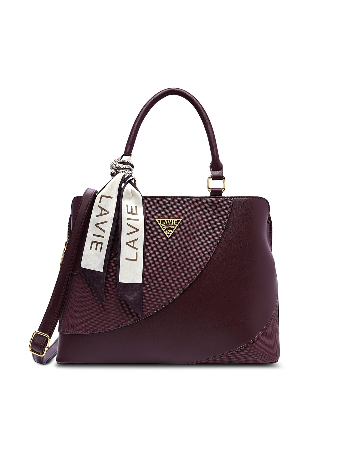 Buy Omaha 3 Compartments Large Satchel Bag Maroon Online – Lavie World