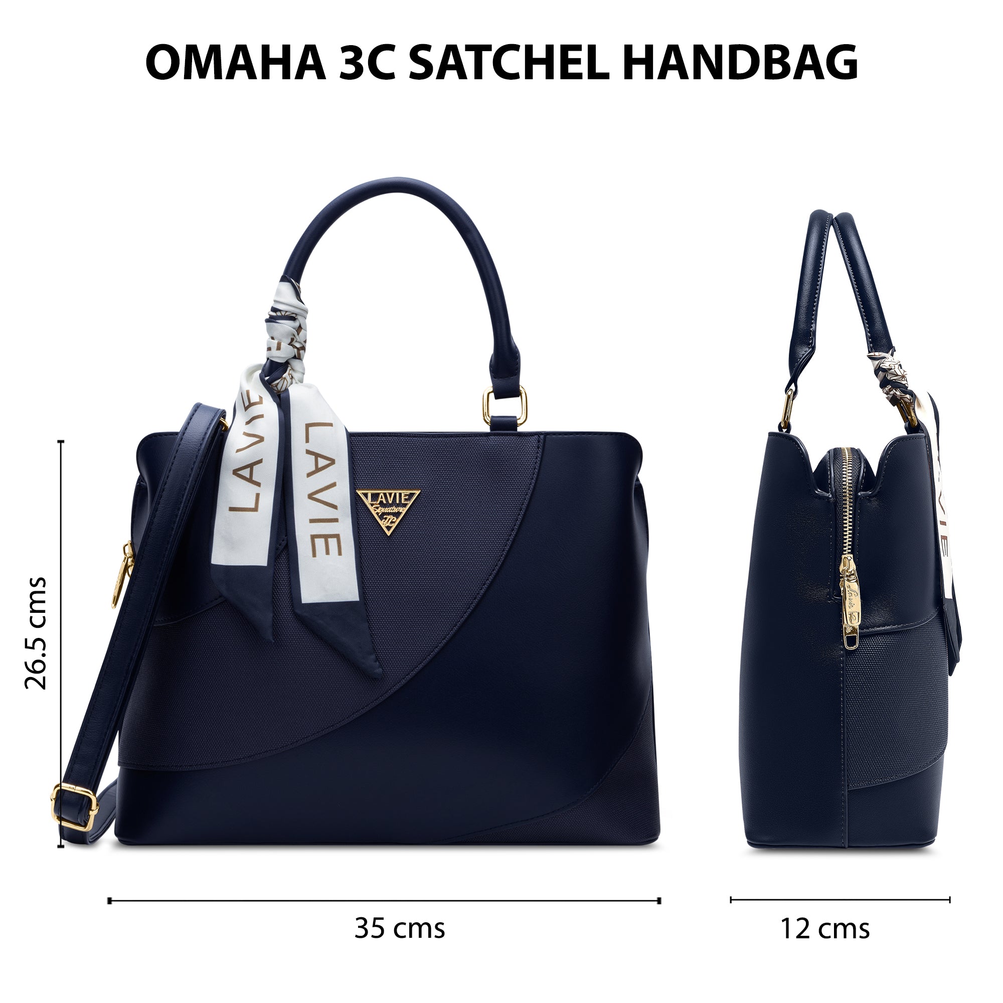 Omaha 3 Compartments Large Satchel Bag