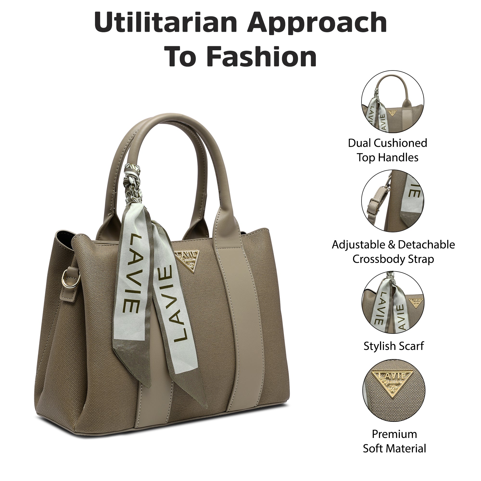 Tacoma 3 Compartments Medium Satchel Bag