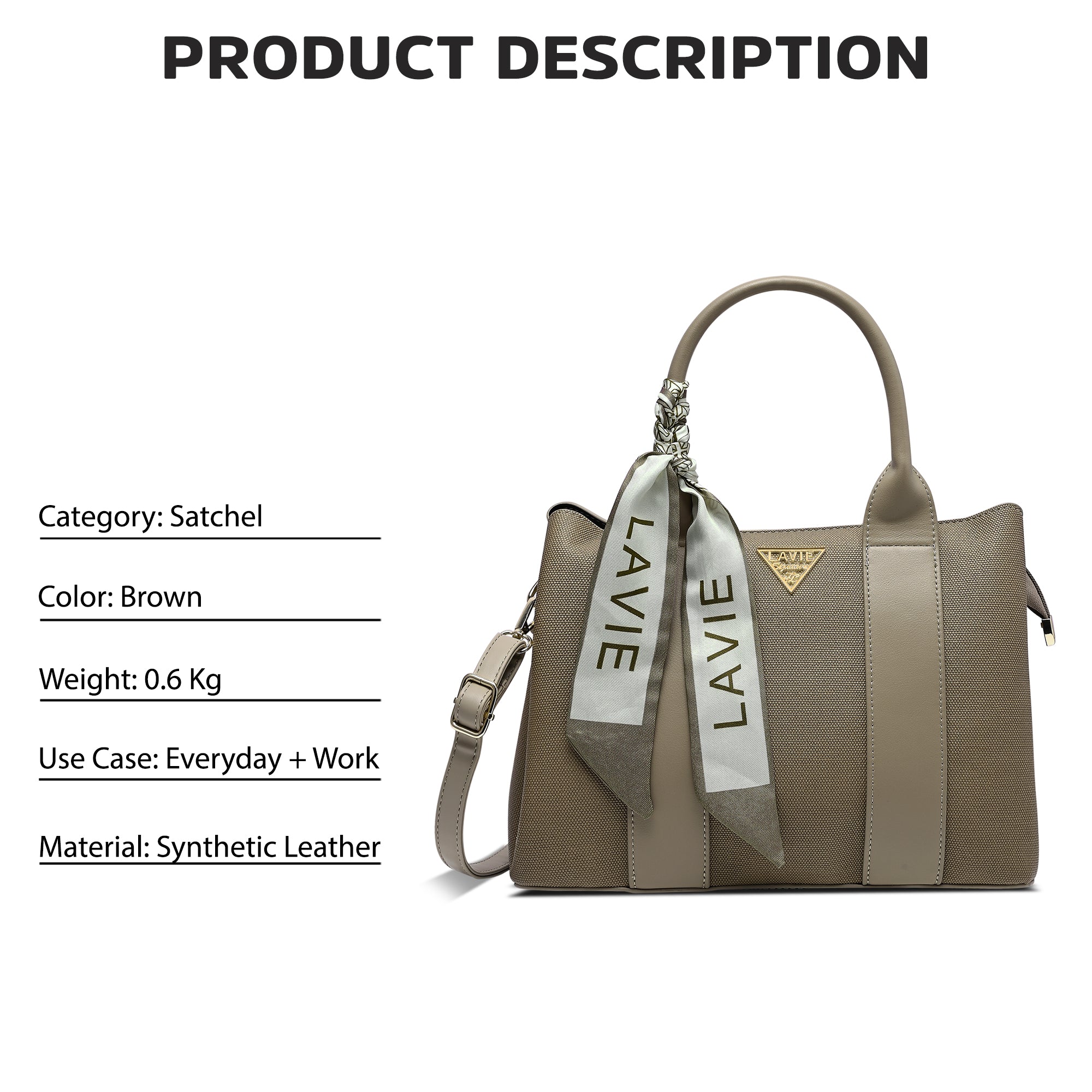 Tacoma 3 Compartments Medium Satchel Bag