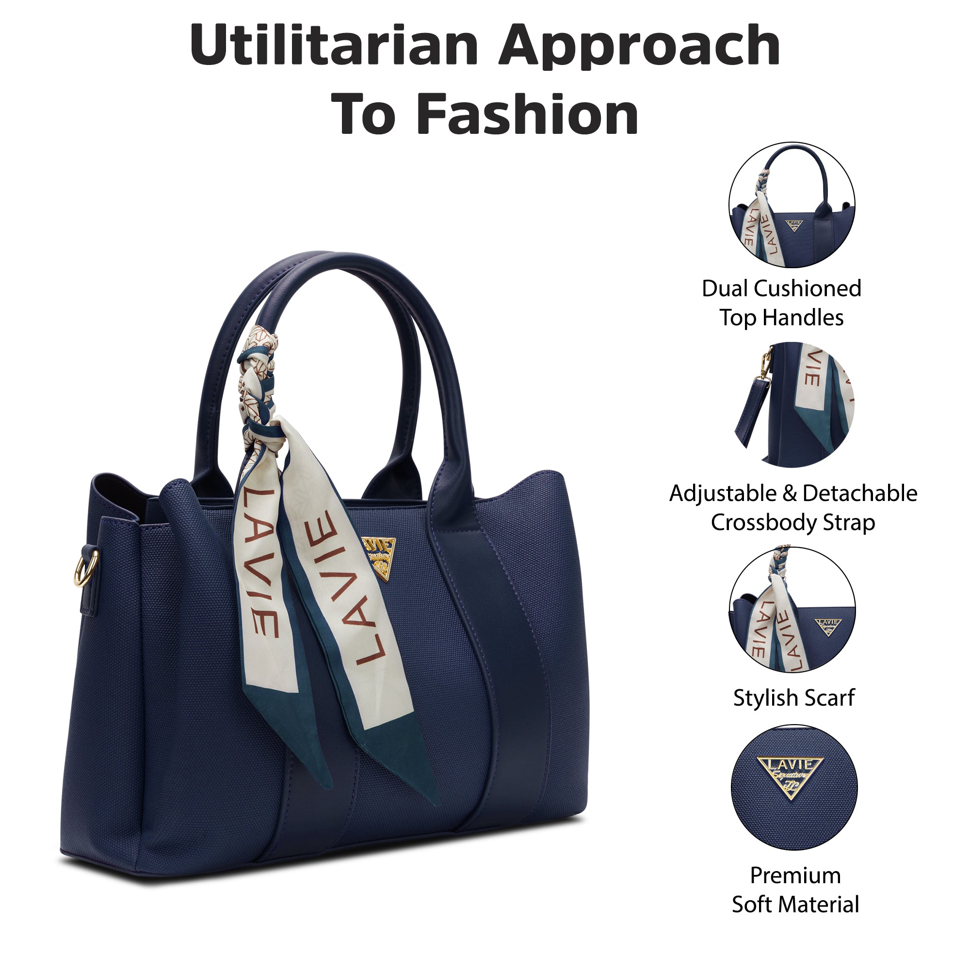 Tacoma 3 Compartments Medium Satchel Bag