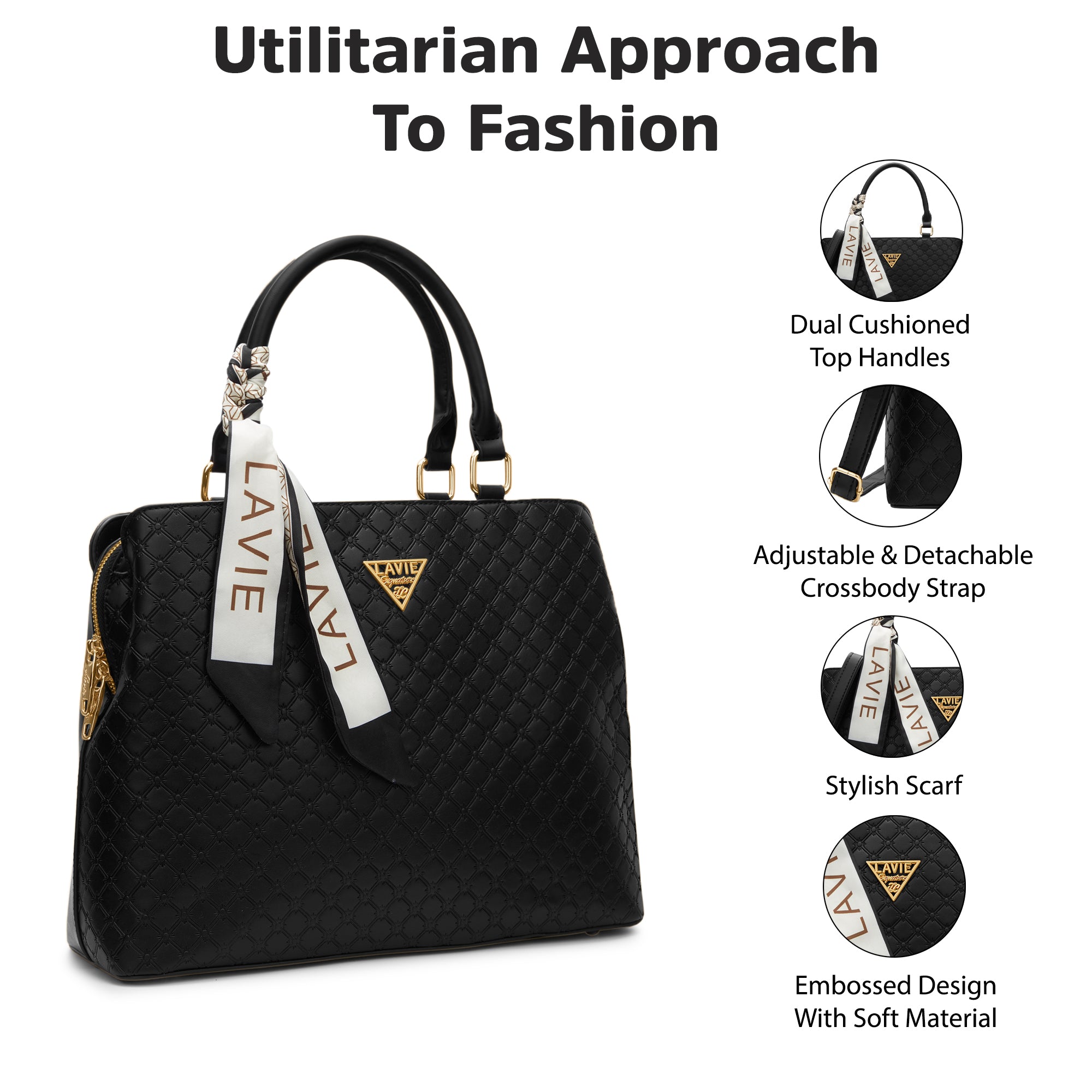 Provo 3 Compartments Large Satchel Bag