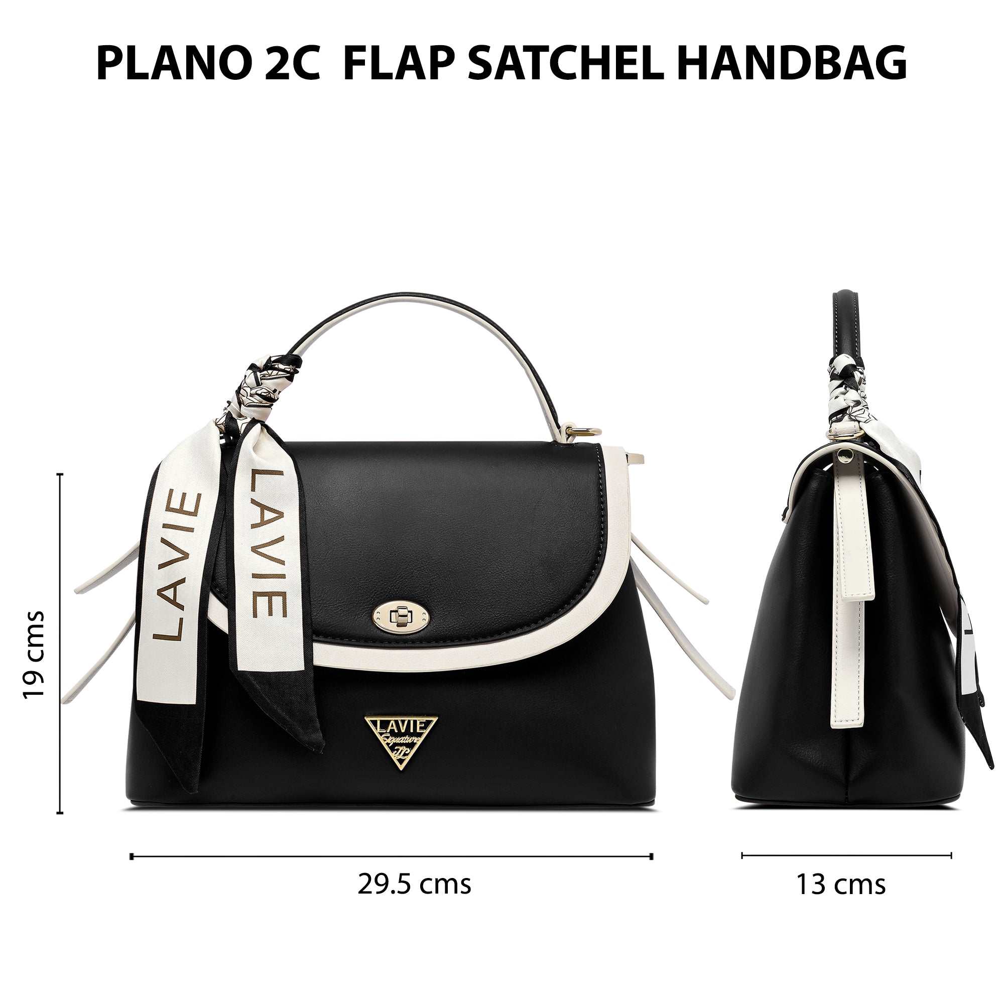 Plano 2 Compartments Flap Medium Satchel Bag