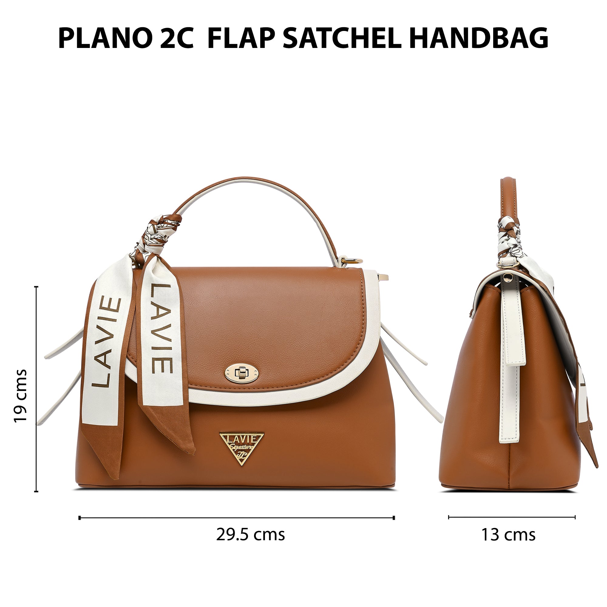 Plano 2 Compartments Flap Medium Satchel Bag