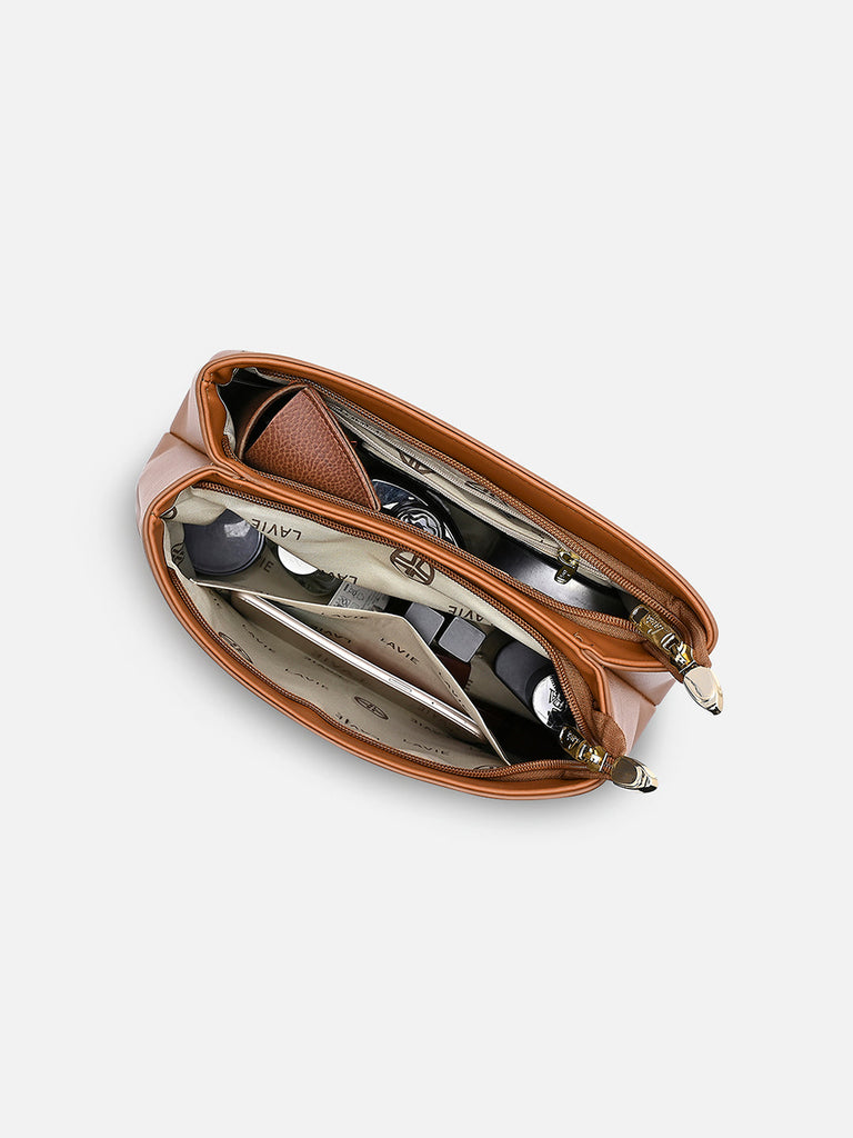 Plano 2 Compartments Flap Medium Satchel Bag