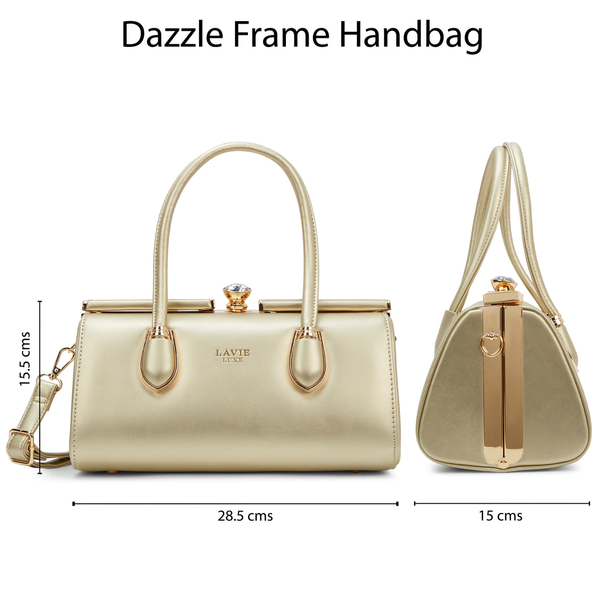 Dazzle Medium Gold Handbag