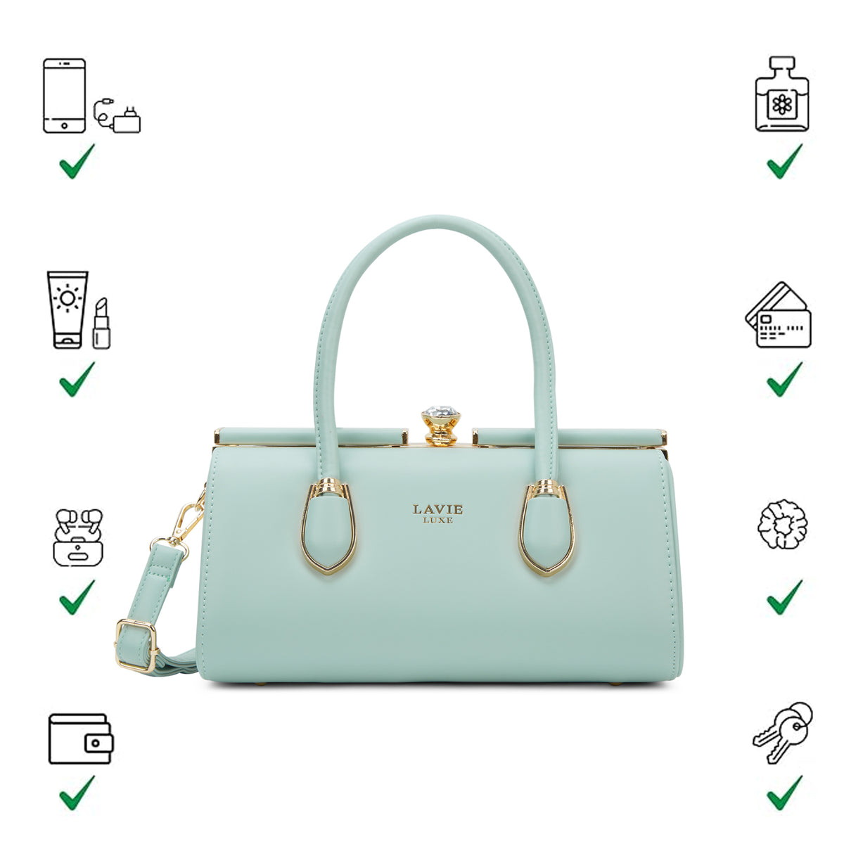 Dazzle Medium Mint Handbag