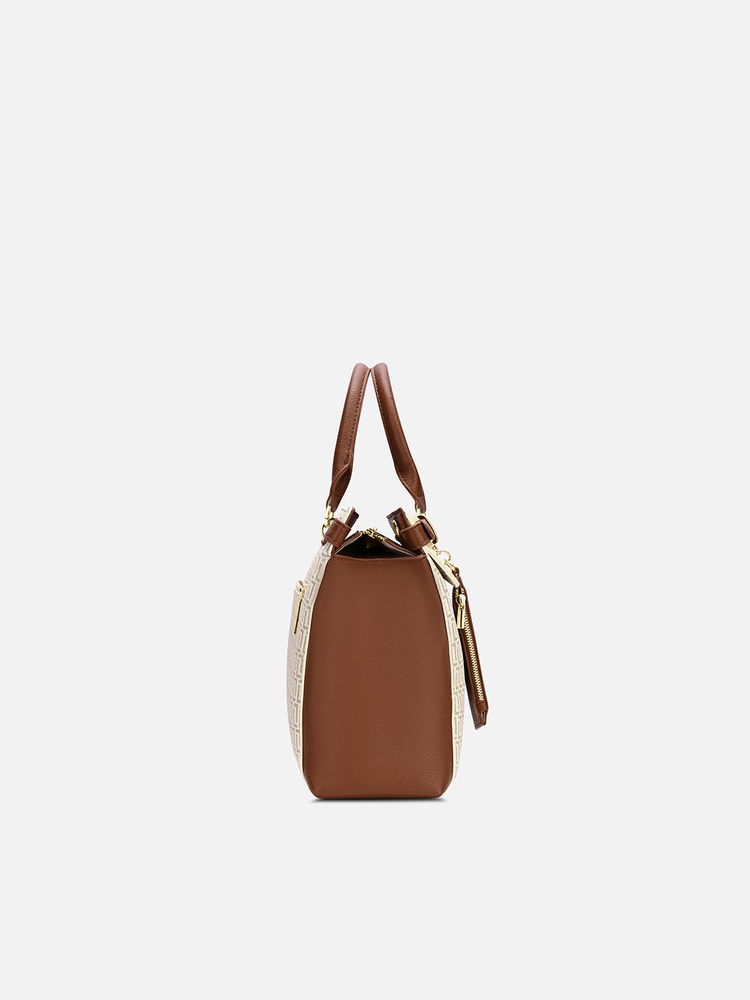 Monogram Cindy Horizontal Medium Satchel Bag White