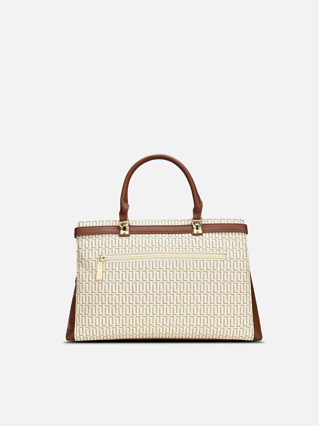 Monogram Cindy Horizontal Medium Satchel Bag White