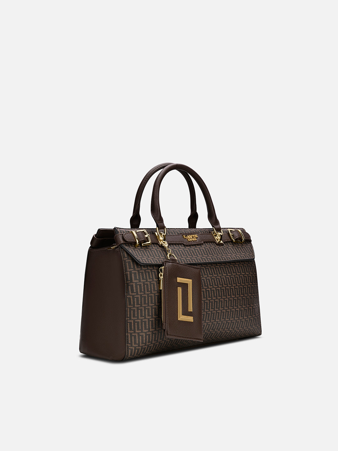Monogram Cindy Horizontal Medium Satchel Bag Choco