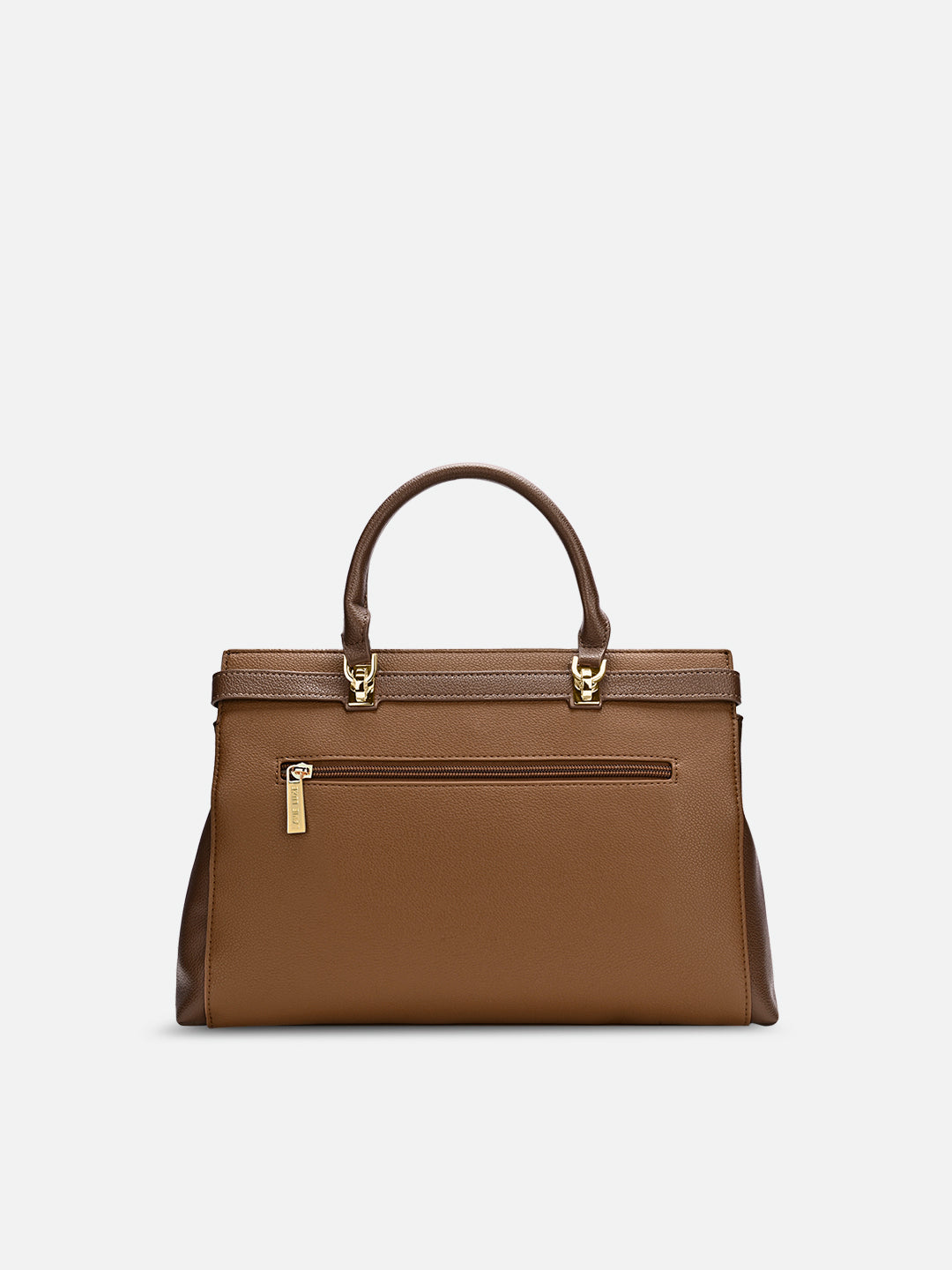 Duo Cindy Horizontal Medium Satchel Bag Tan