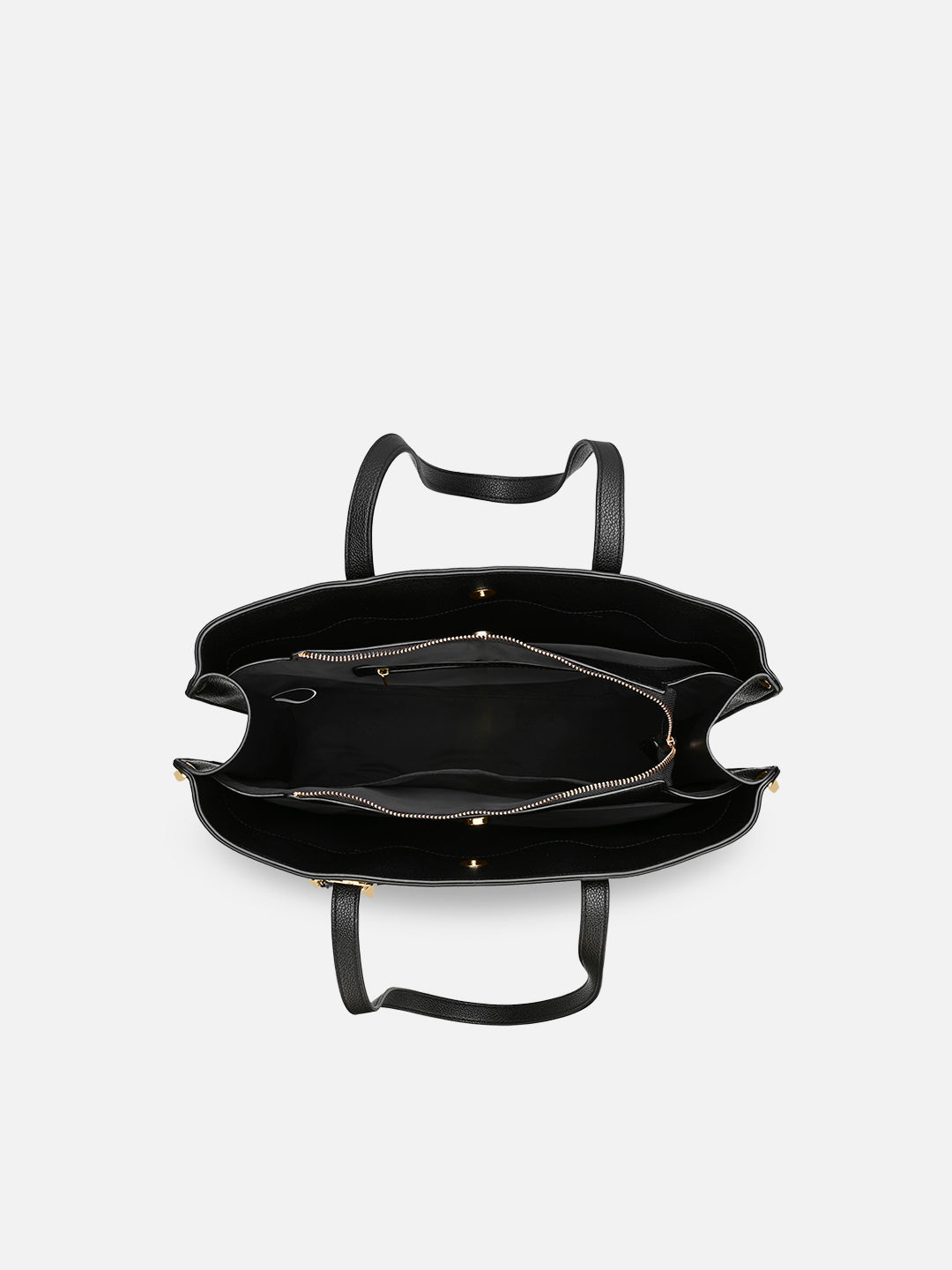 Duo Chloe 3 Compartment Large Tote Bag Black