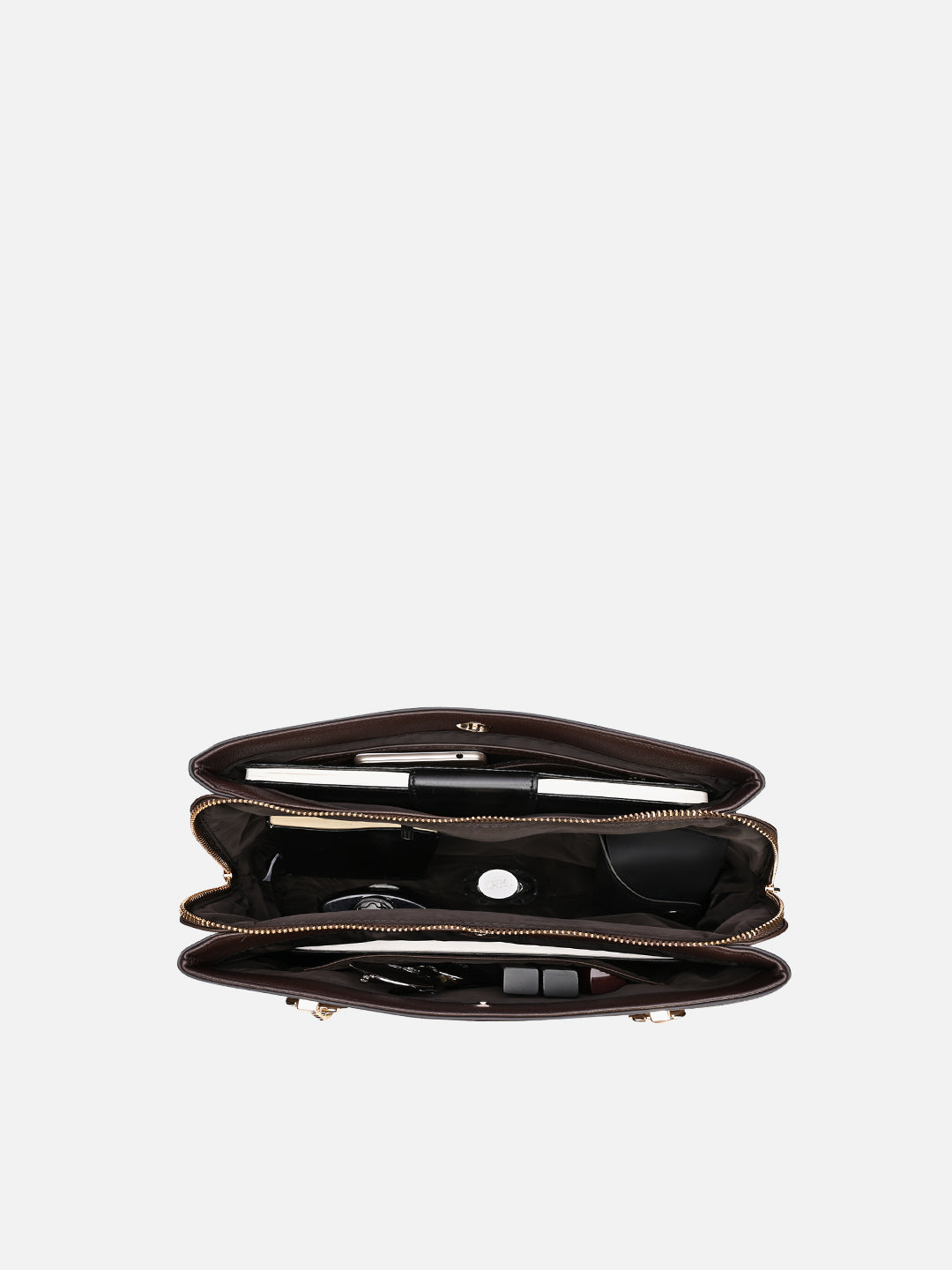 Monogram Ashley Large Satchel Bag Choco