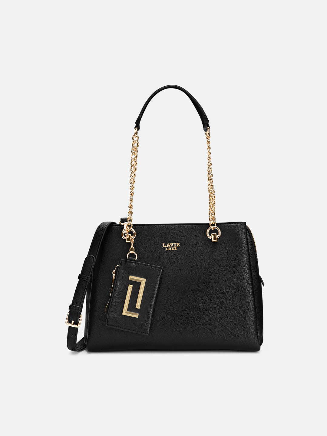 Duo Ashley Large Satchel Bag Black