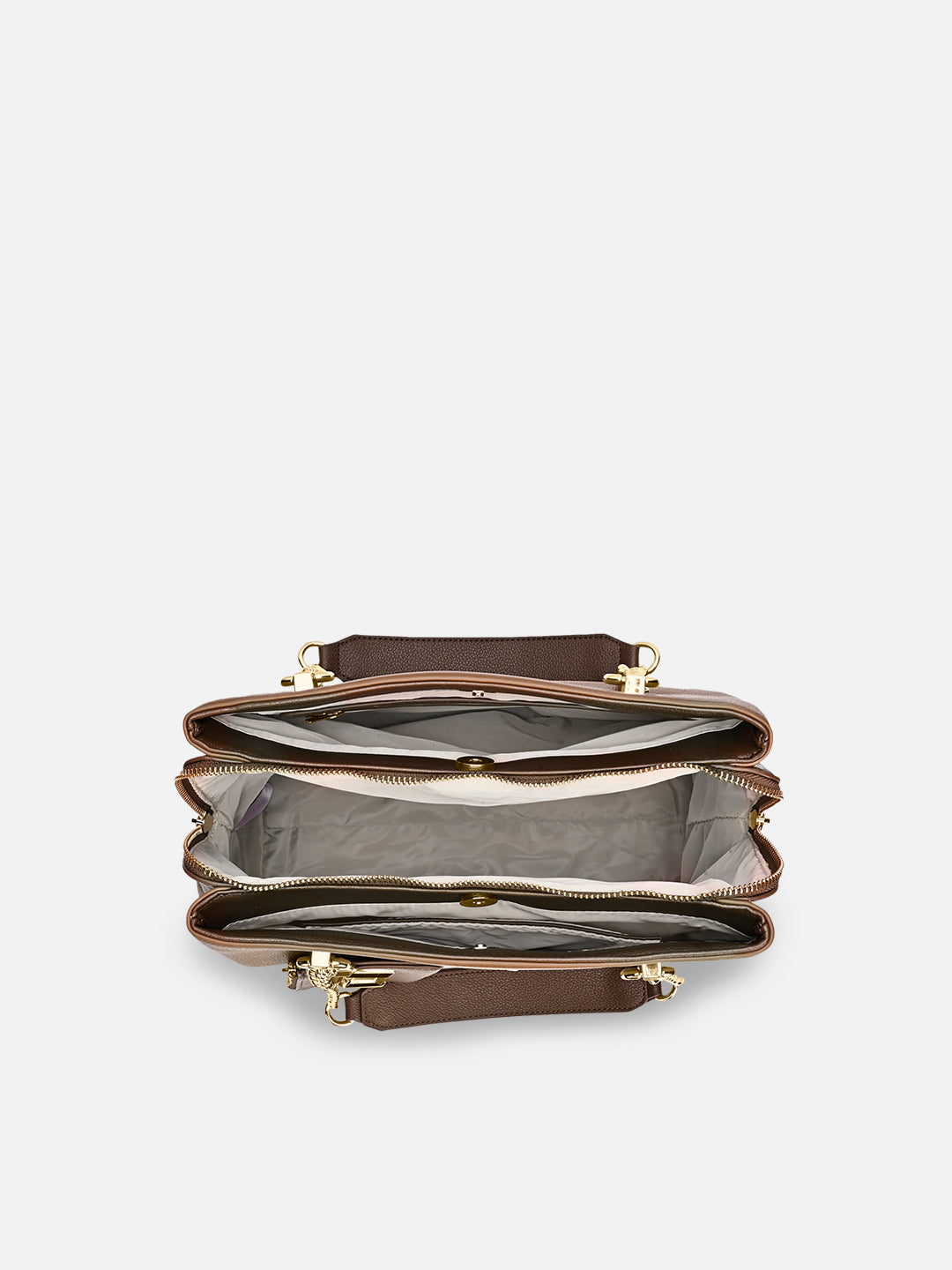 Duo Ashley Large Satchel Bag Tan
