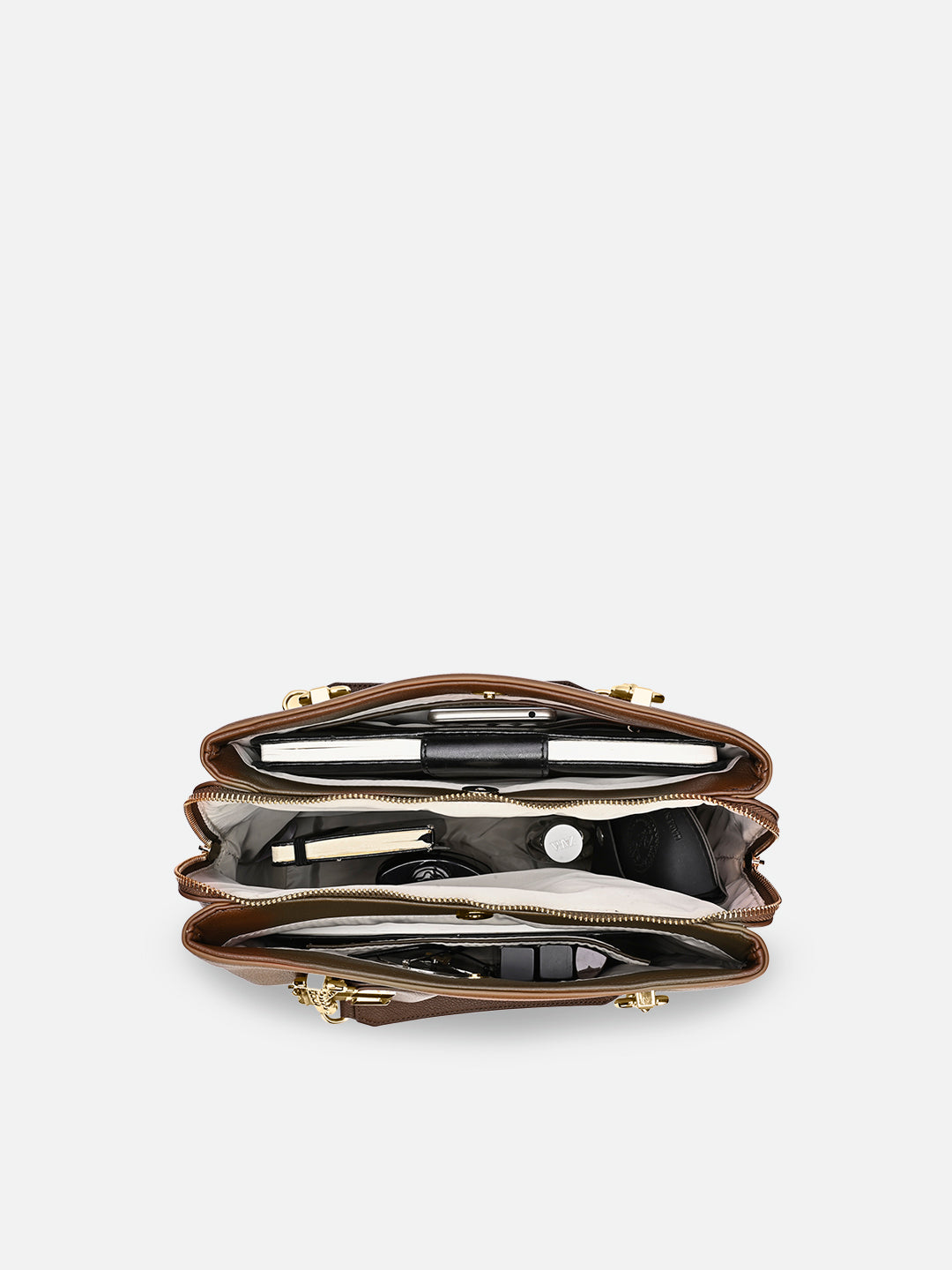 Duo Ashley Large Satchel Bag Tan