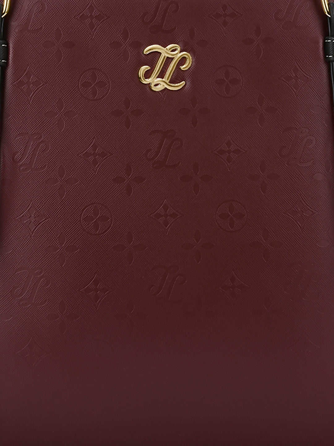 Harisburg Colourblock Tote Bag Maroon