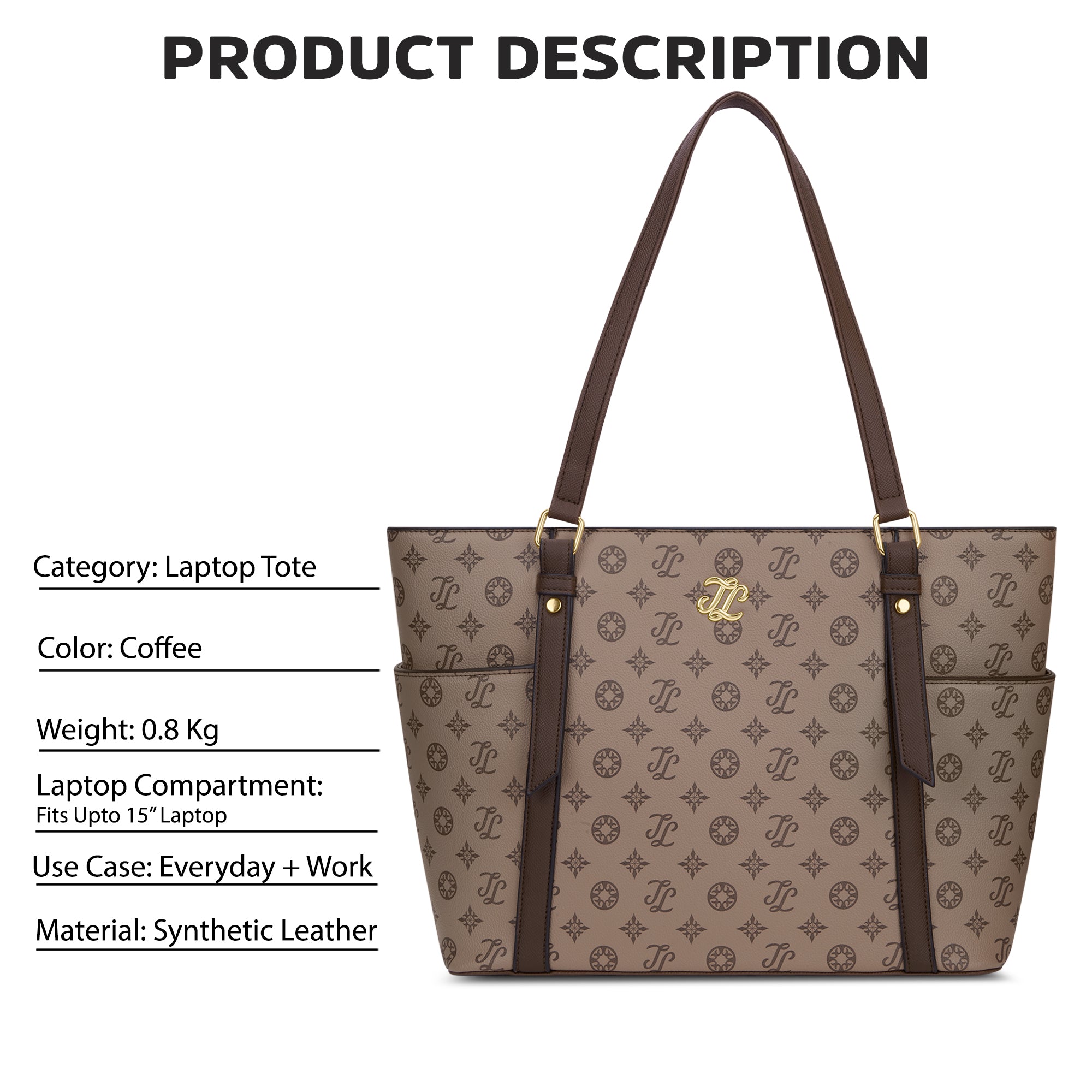 Knoxville Monogram Tote Bag Coffee