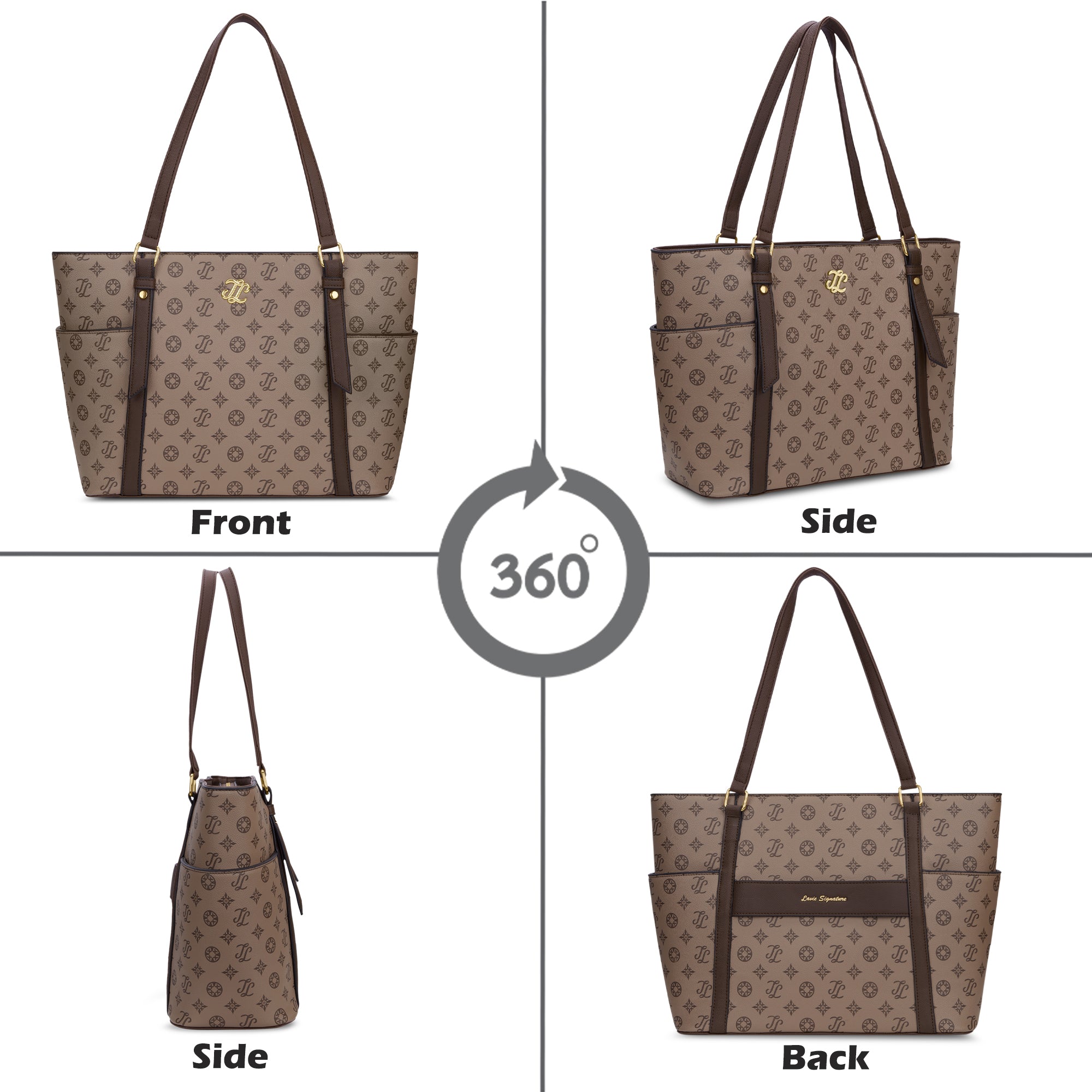 Knoxville Monogram Tote Bag Coffee