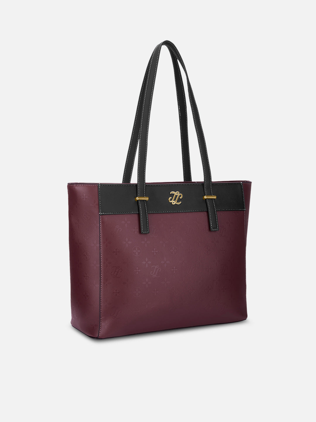 Maryland Colourblock Tote Bag Maroon