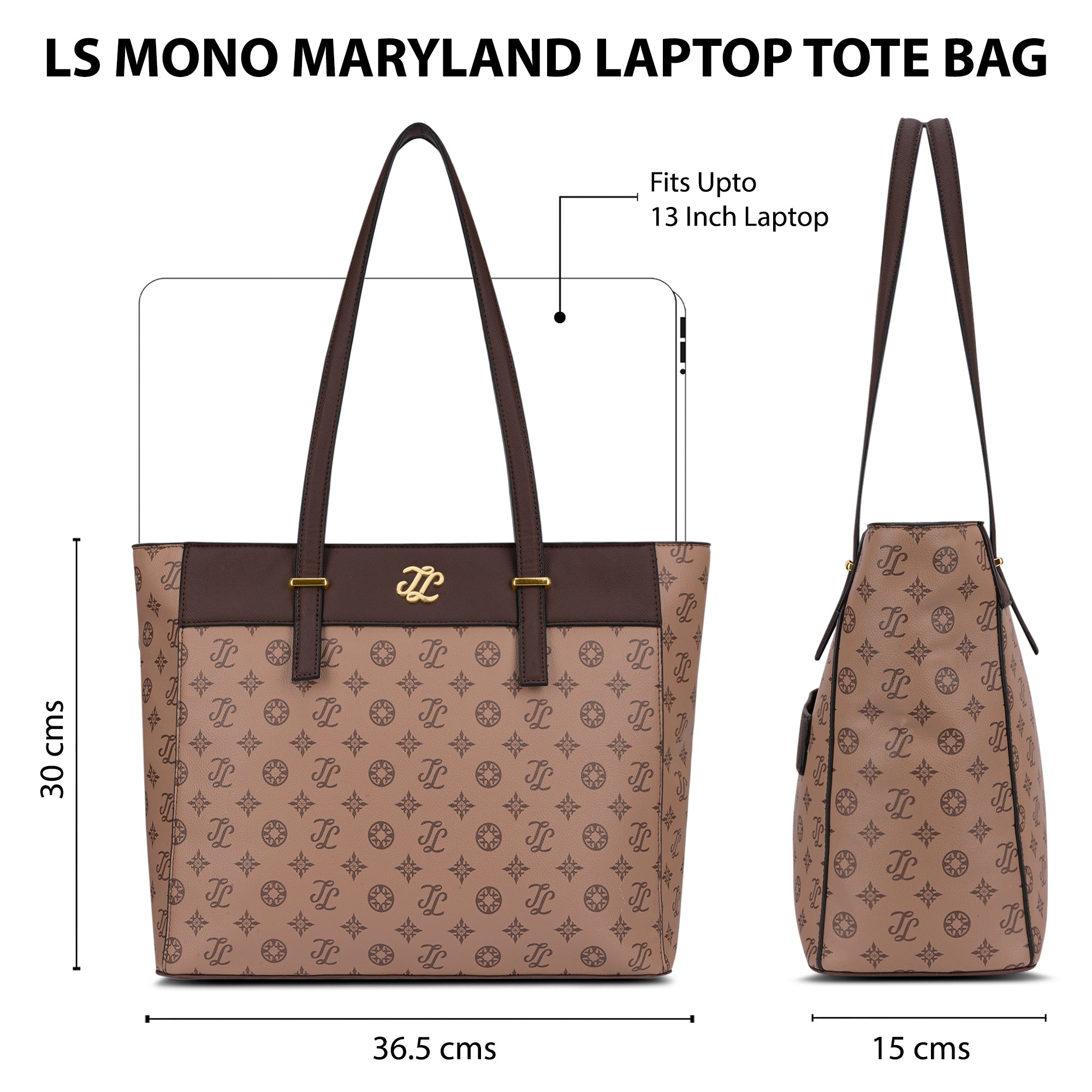 Knoxville Monogram Tote Bag Beige