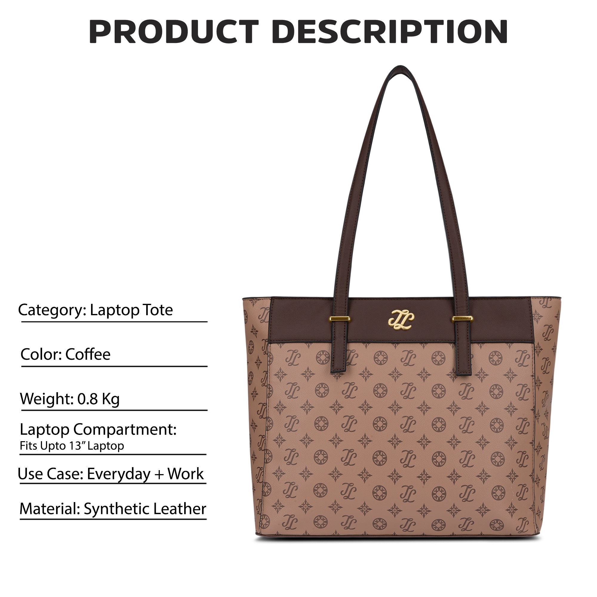 Knoxville Monogram Tote Bag Beige