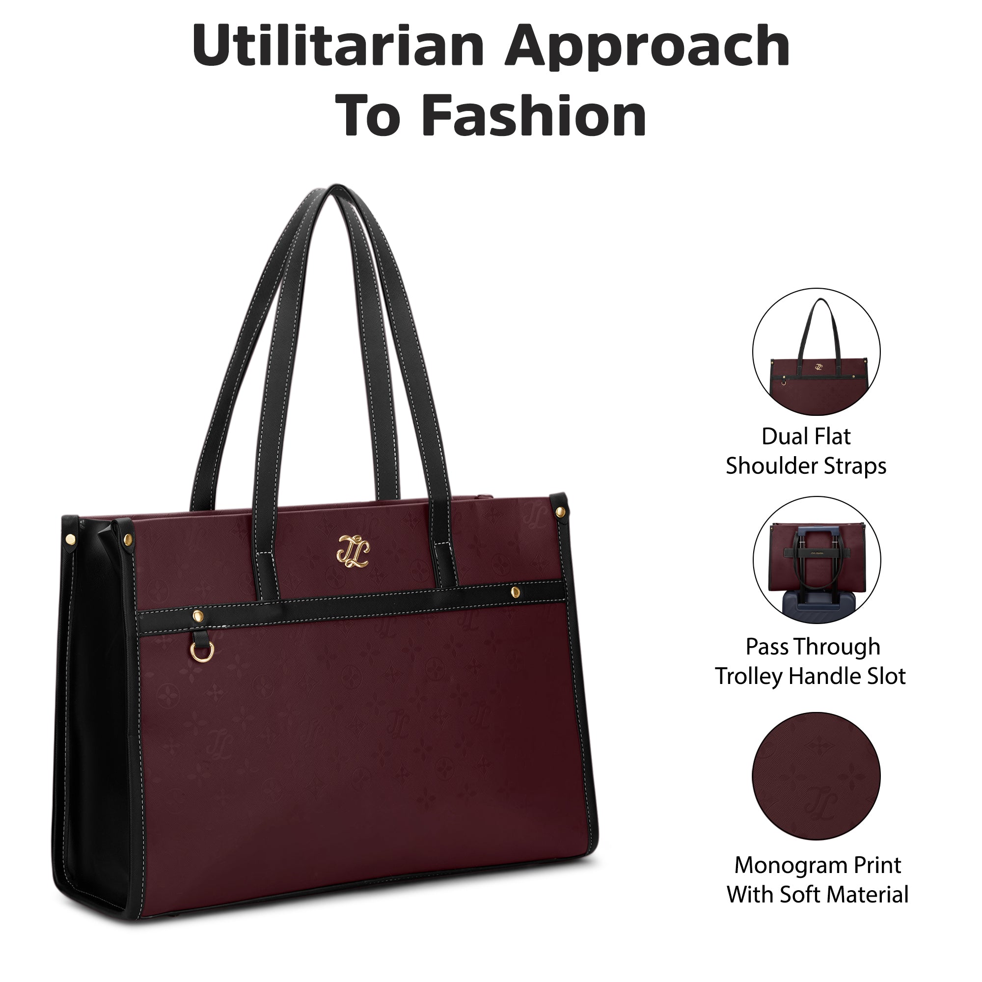Kentucky Colourblock Tote Bag Maroon