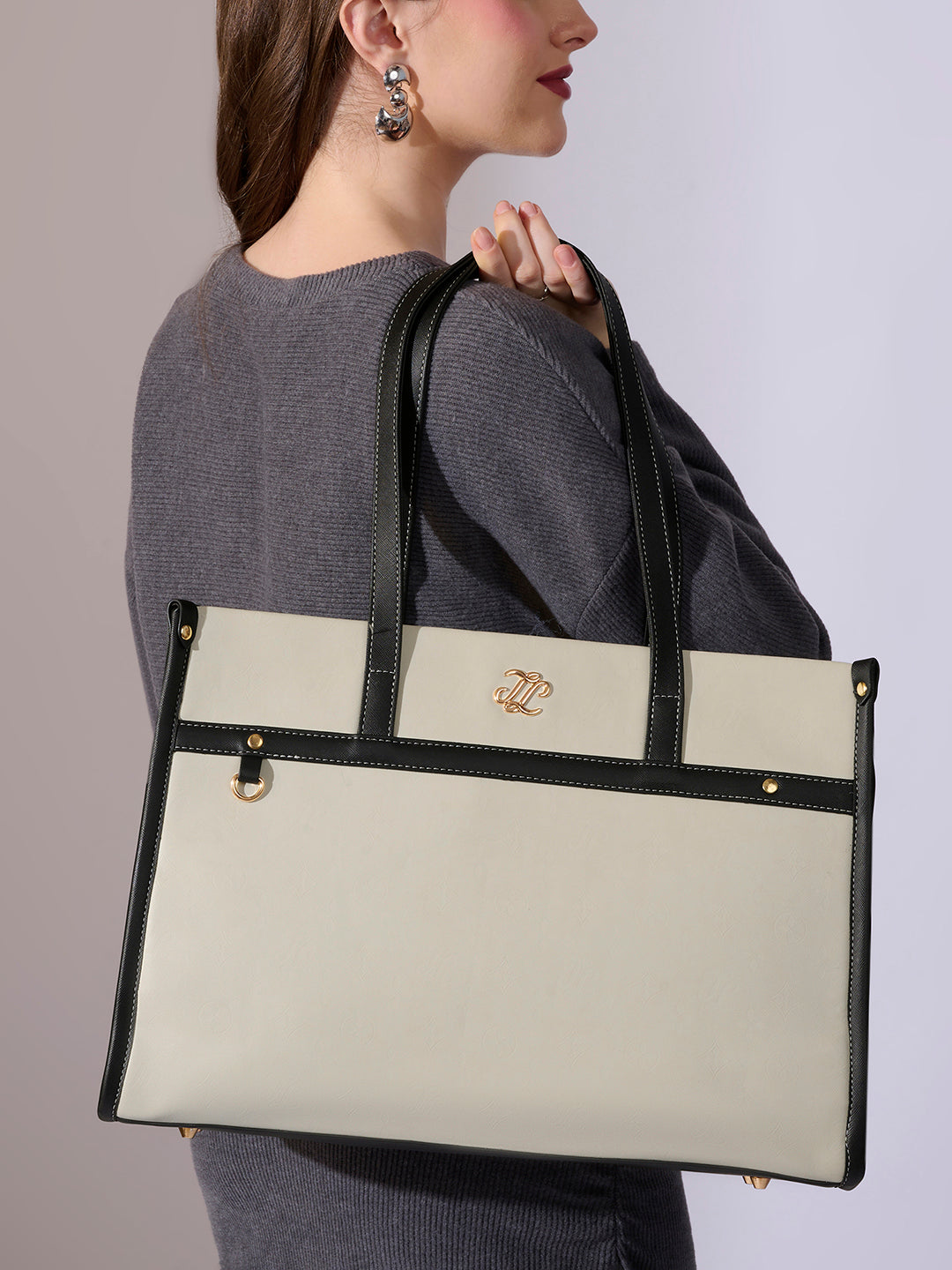 Kentucky Colourblock Tote Bag White