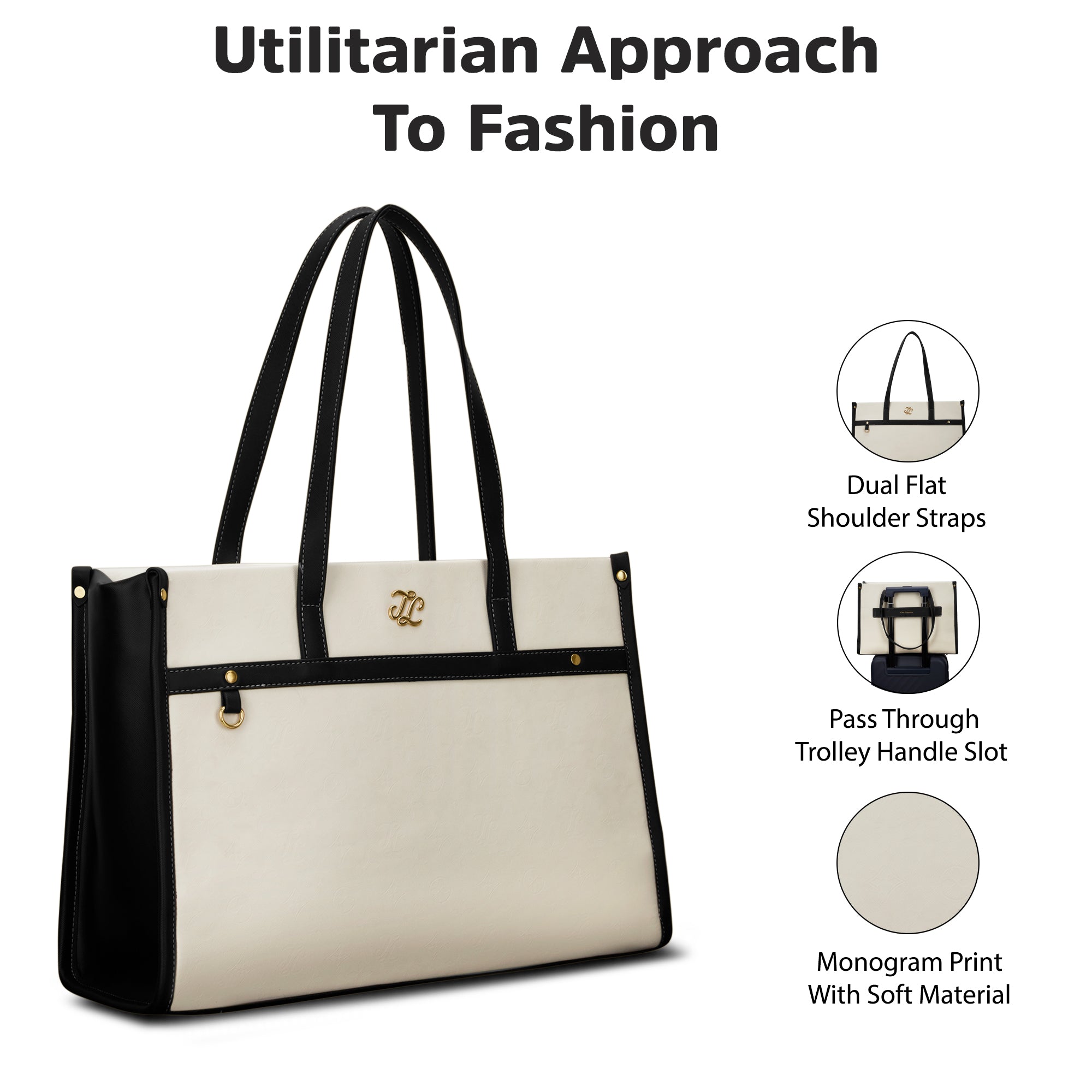 Kentucky Colourblock Tote Bag White