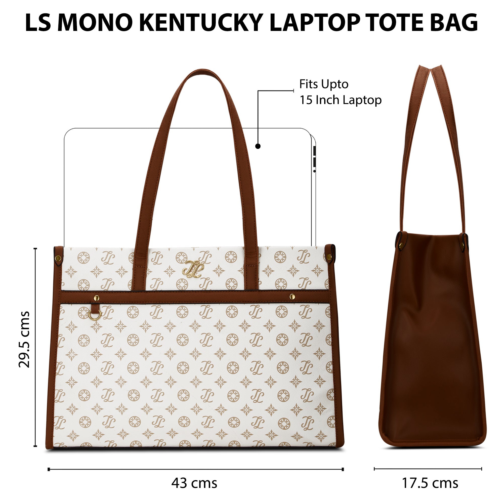 Knoxville Monogram Tote Bag Beige