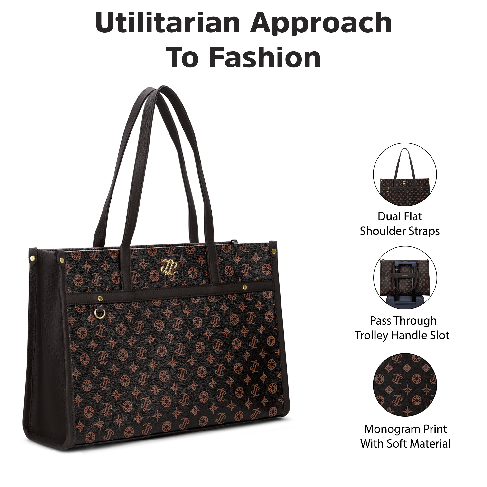 Pittsburg Monogram Tote Bag Coffee