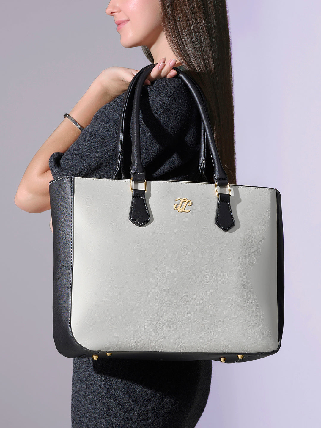 Pittsburg Colourblock Tote Bag White
