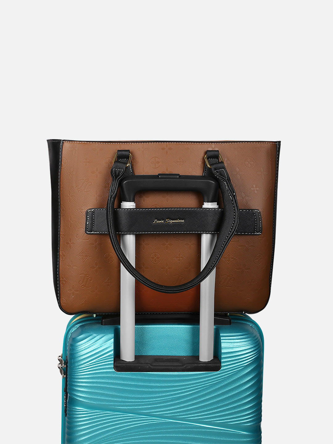 Pittsburg Colourblock Tote Bag Tan