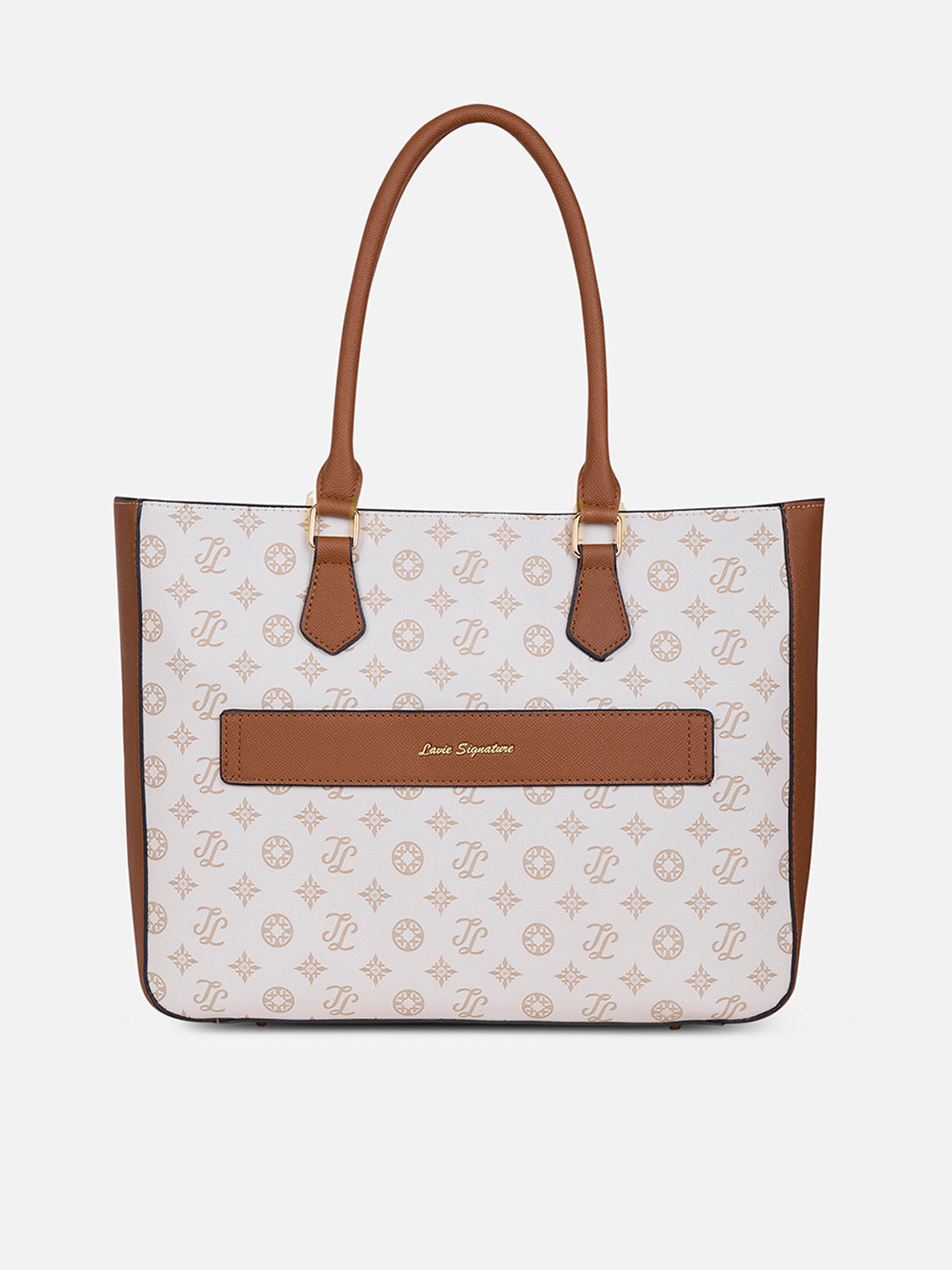 Pittsburg Monogram Tote Bag Beige