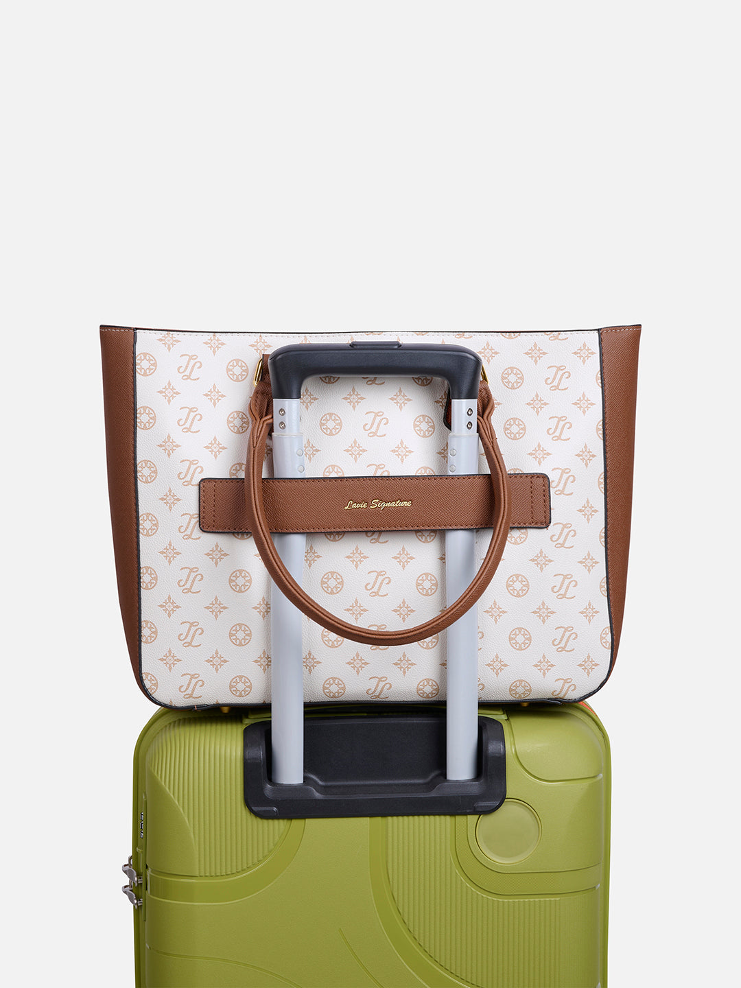 Pittsburg Monogram Tote Bag Beige