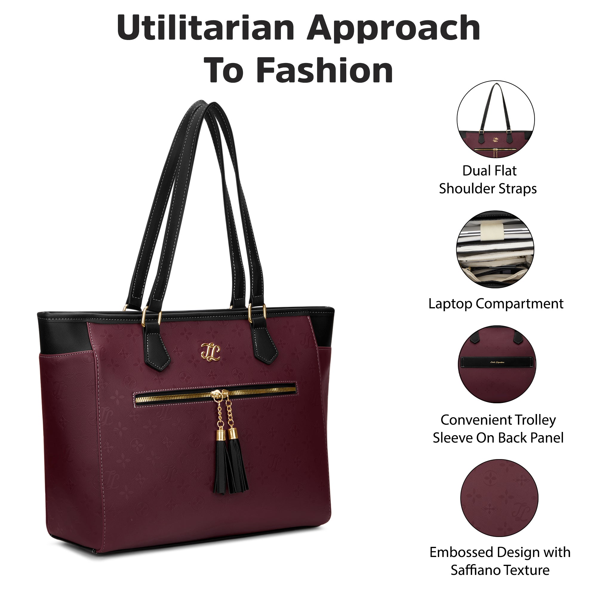 Nevada Flap Satchel Bag Maroon