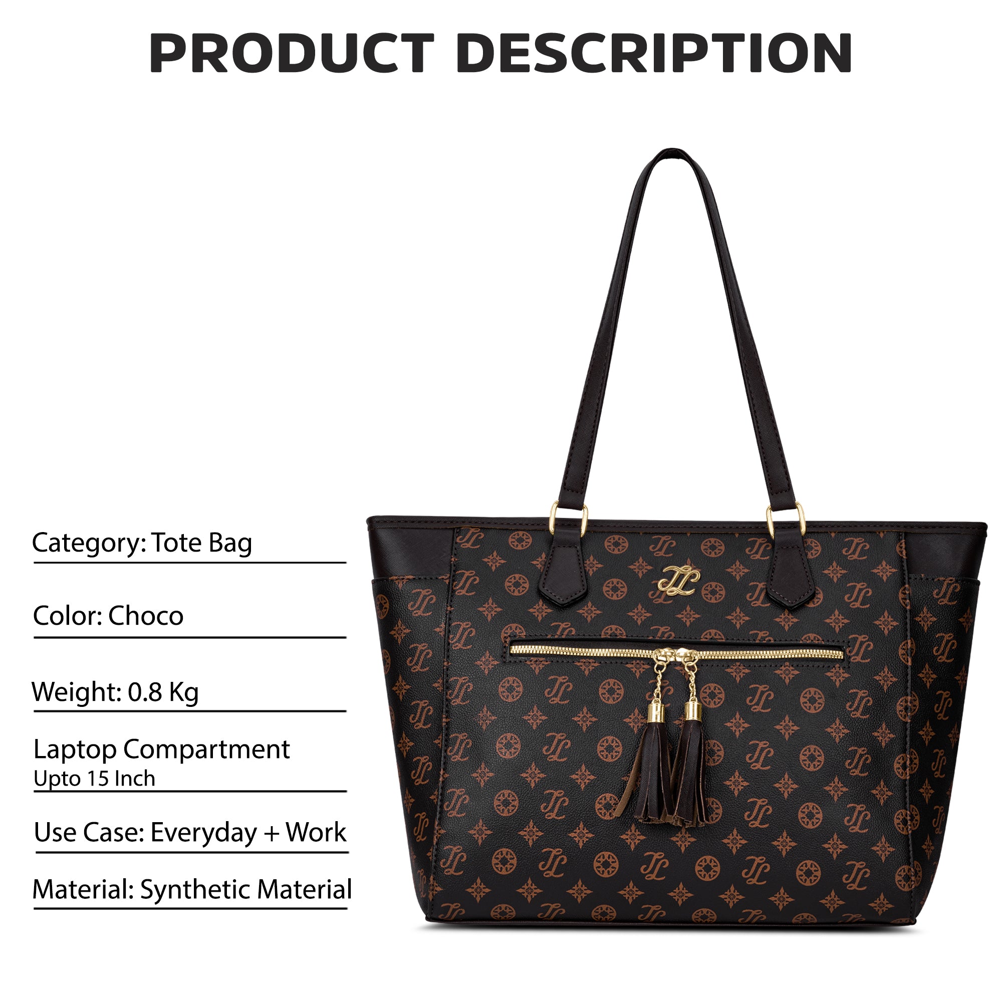 Knoxville Monogram Tote Bag Choco