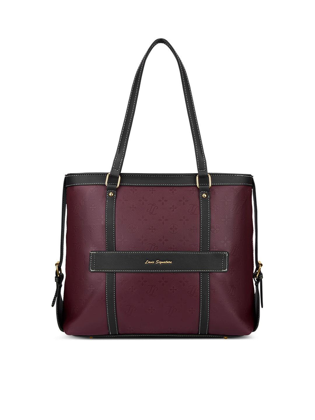 Sandiego Colourblock Tote Bag Maroon