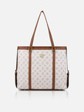 Sandiego Monogram Large Beige Laptop Handbag
