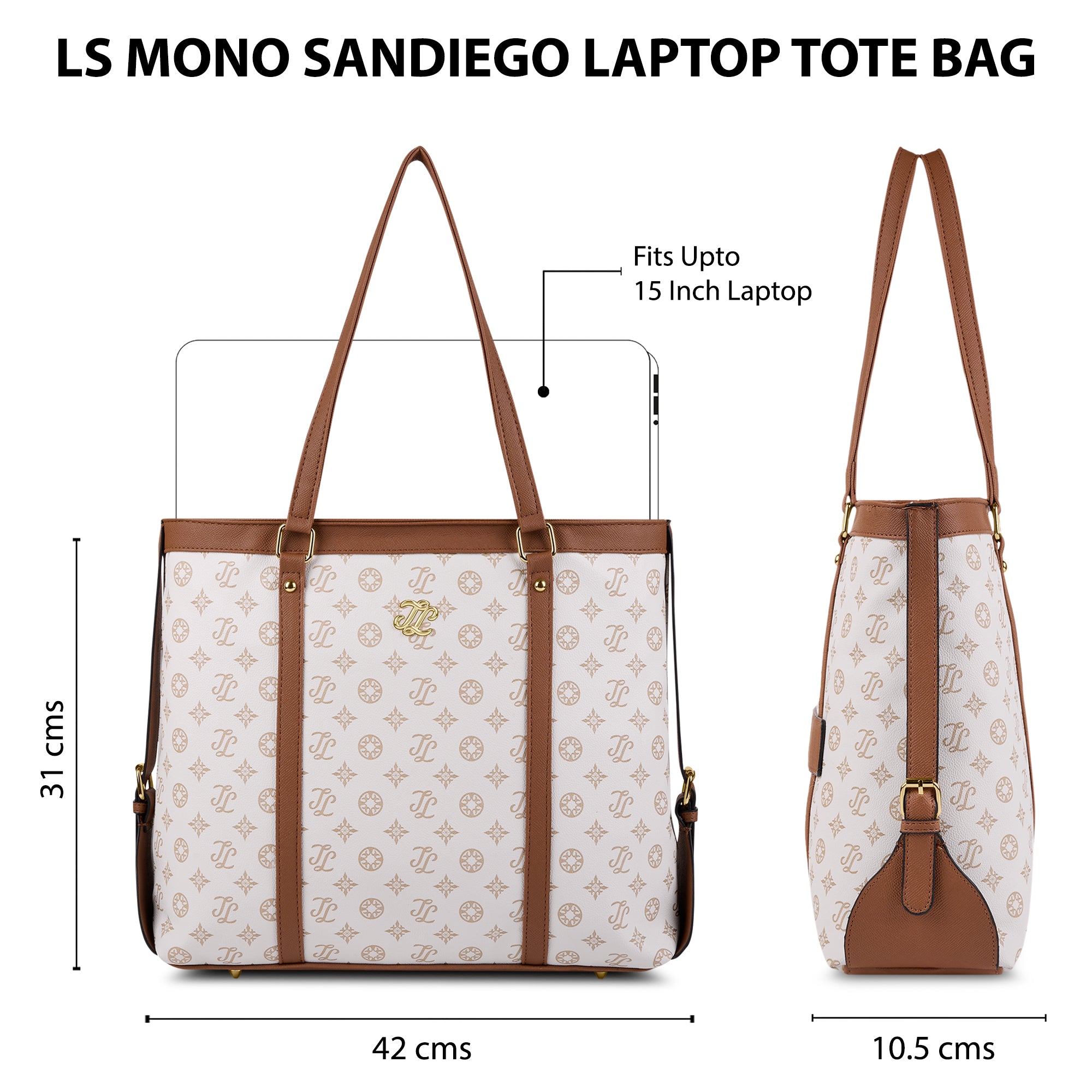 Knoxville Monogram Tote Bag Beige