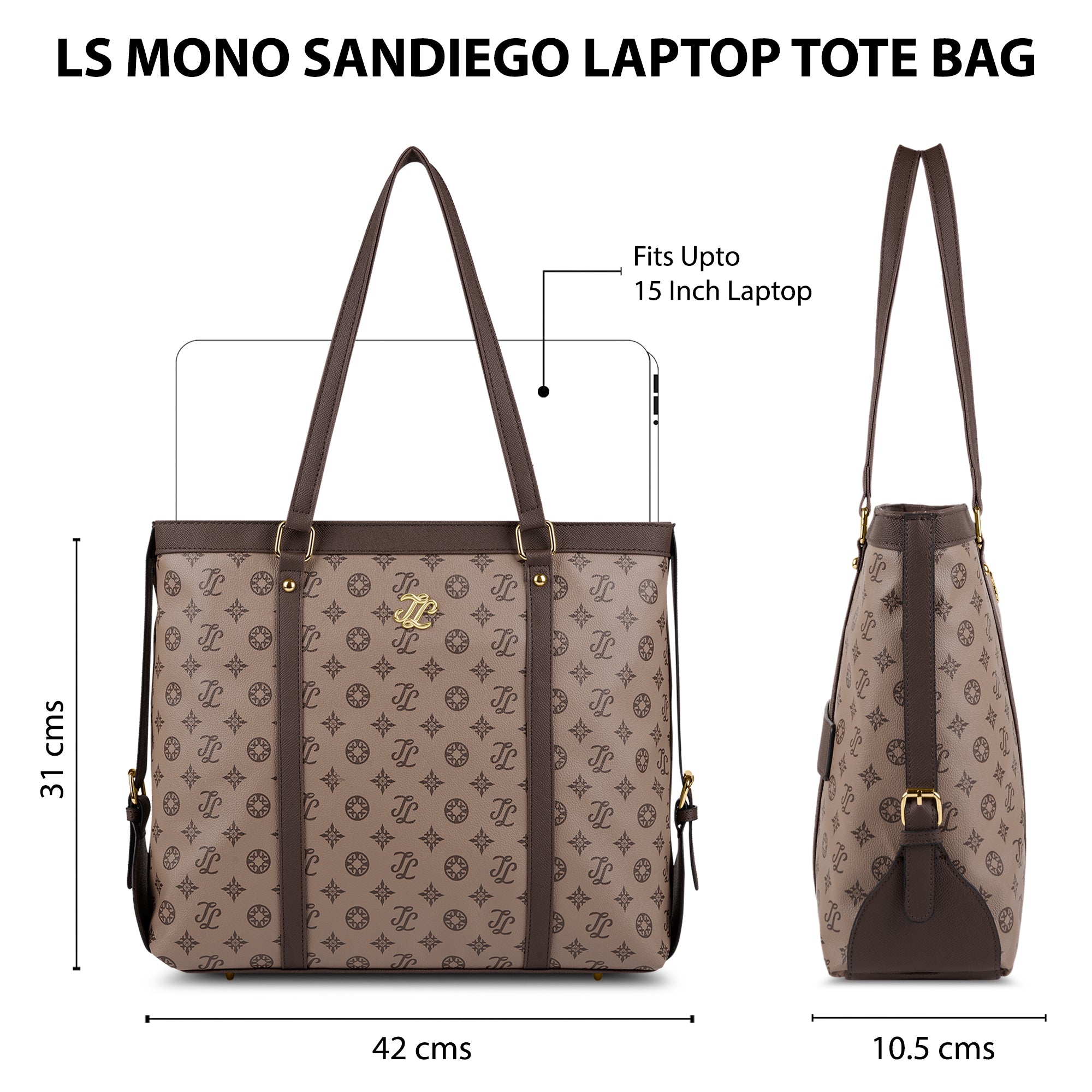 Knoxville Monogram Tote Bag Beige