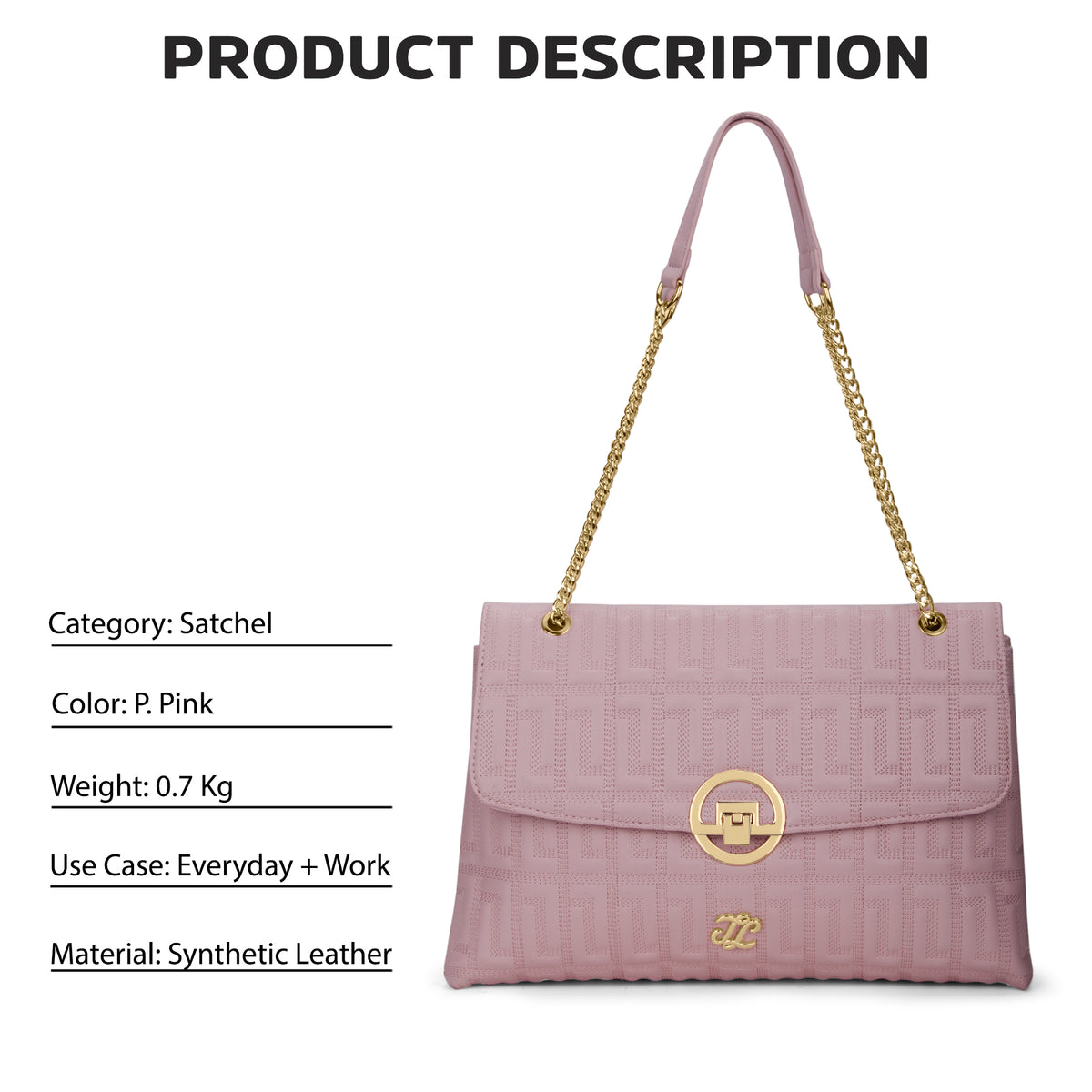 Quilt Bighorn Satchel Bag 'S Ladies Handbag P Pink
