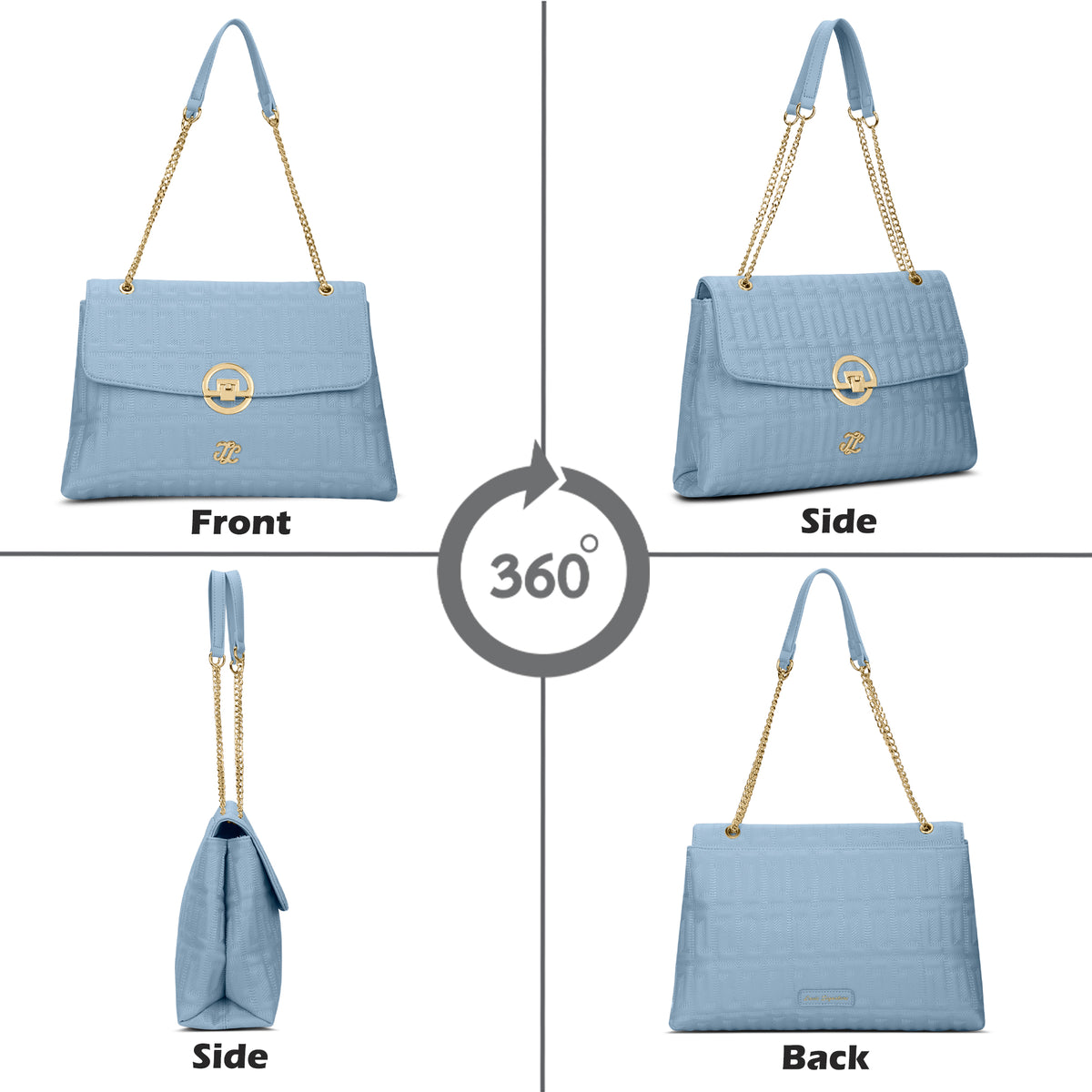 Quilt Bighorn Satchel Bag 'S Ladies Handbag Blue Aura