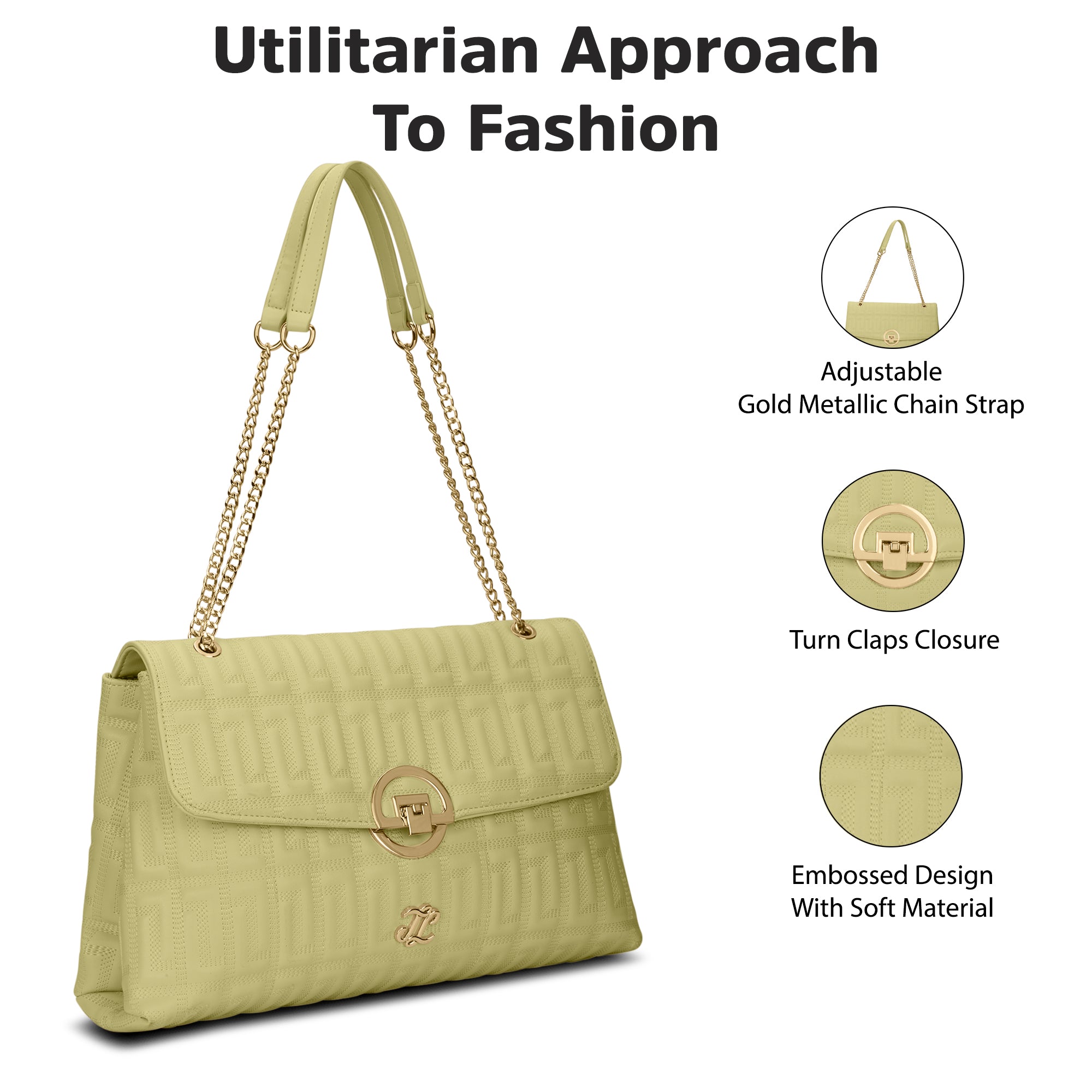 Quilt Bighorn Satchel Bag 'S Ladies Handbag Butter Yellow
