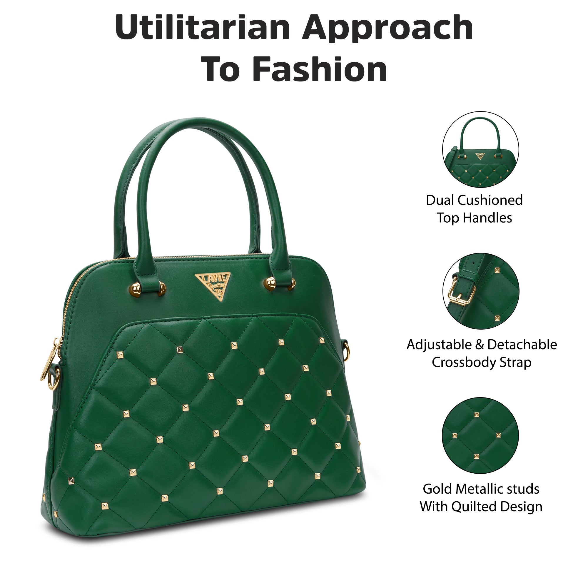 Stud Elko Medium Satchel Bag