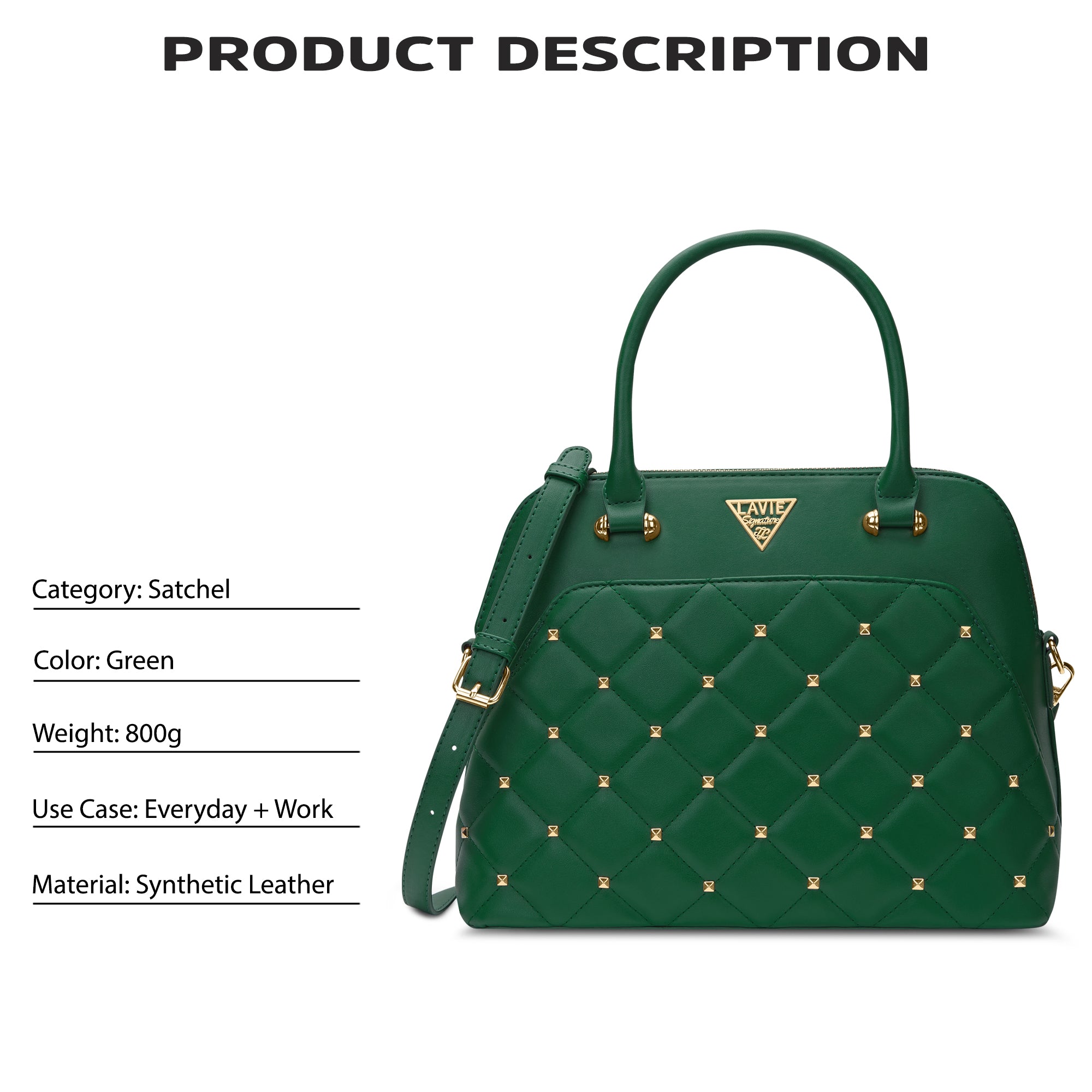 Stud Elko Medium Satchel Bag